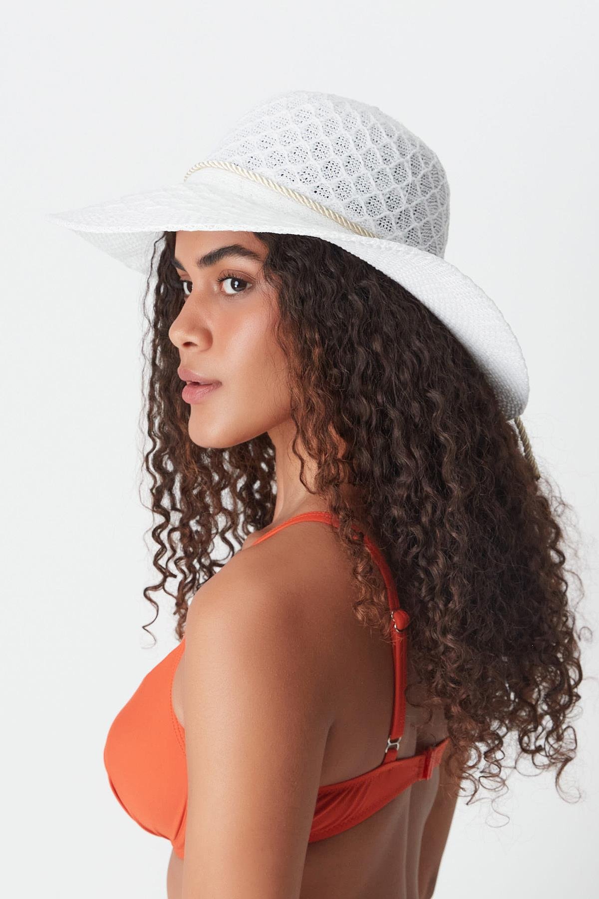 Mercerized Beach Hat T24740-03 White