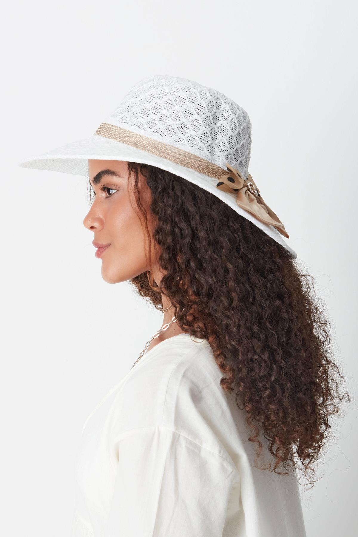 Mercerized Beach Hat T24740-04 White