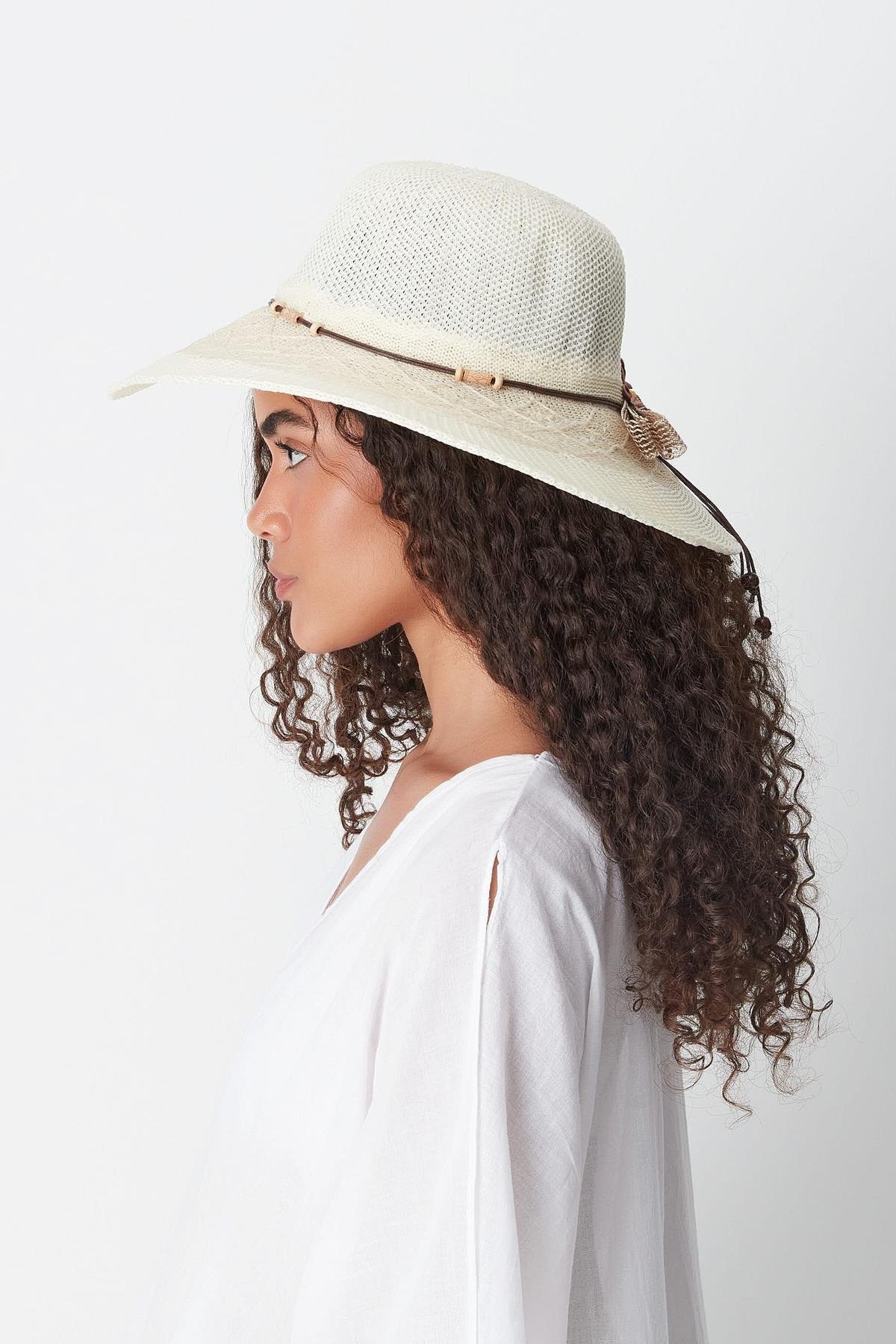 Mercerized Beach Hat T24740-11 Cream Color