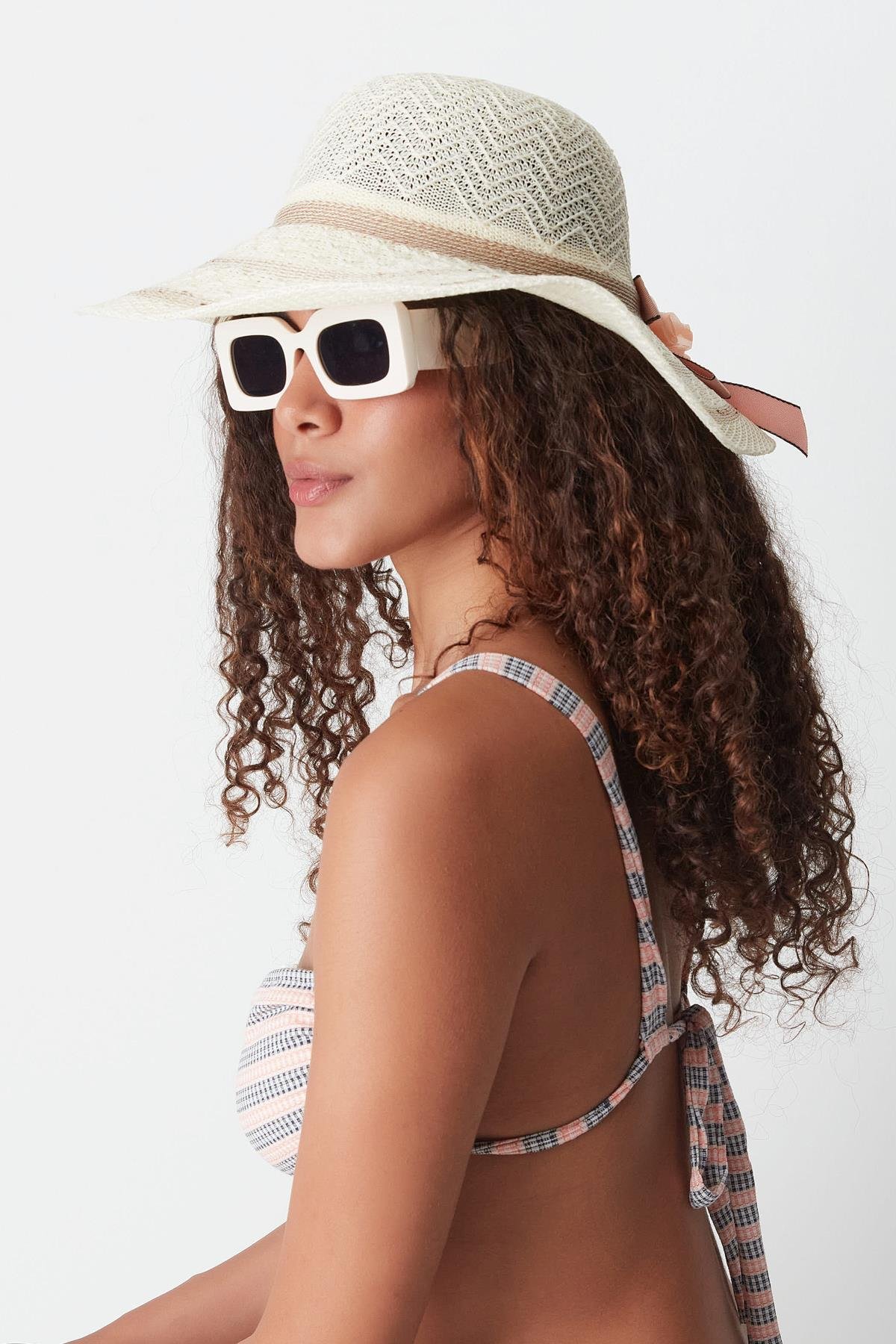 Mercerized Beach Hat T23740-15 Cream Color