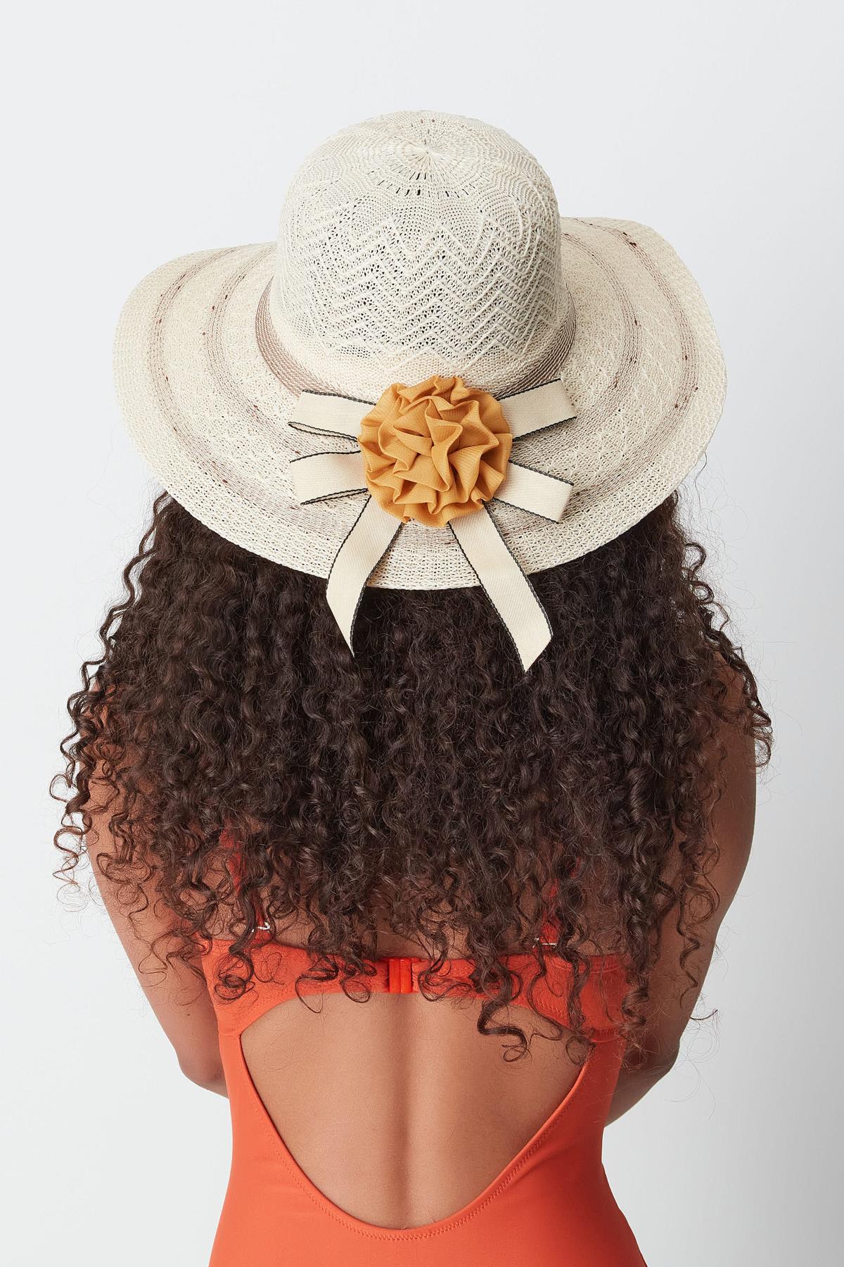 Mercerized Beach Hat T23740-15 Light Beige