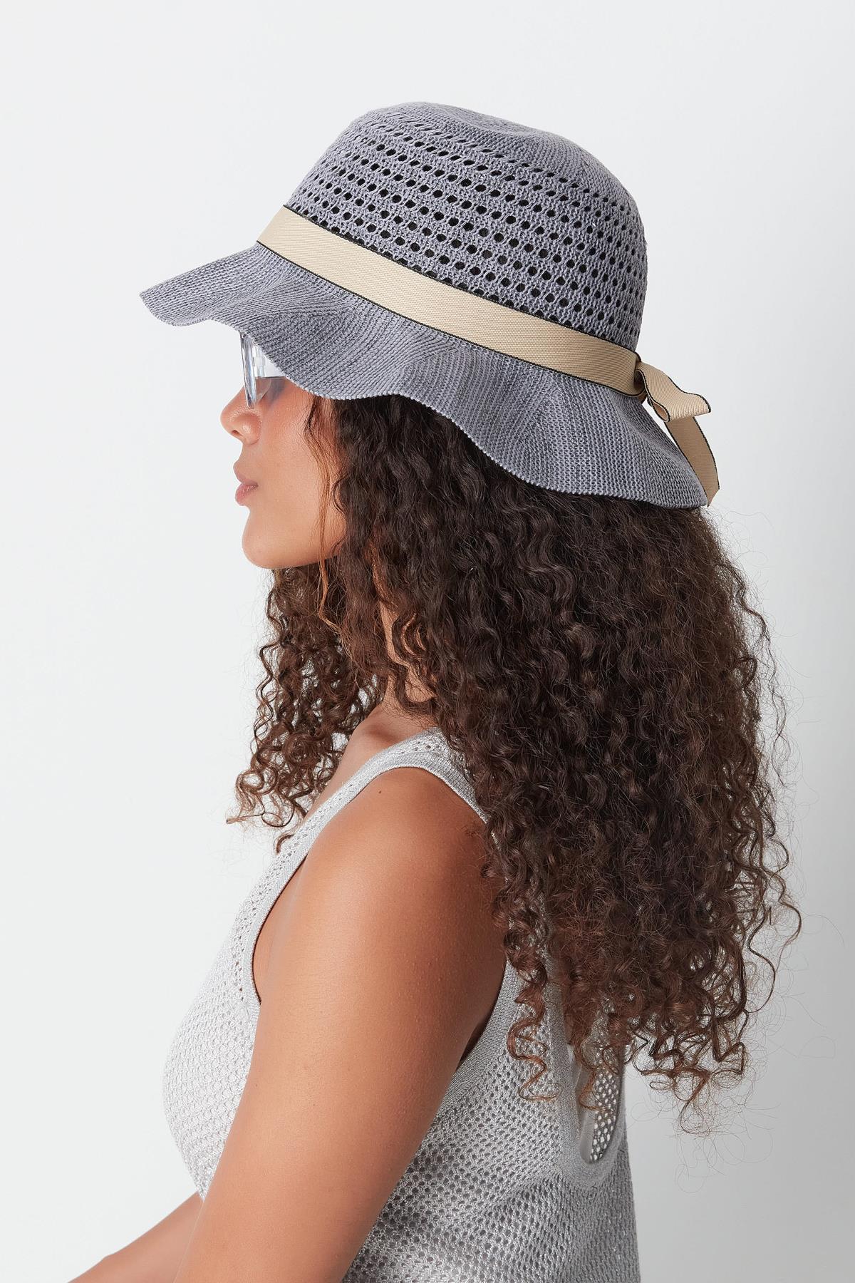 Mercerized Beach Hat T24740-14 Grey