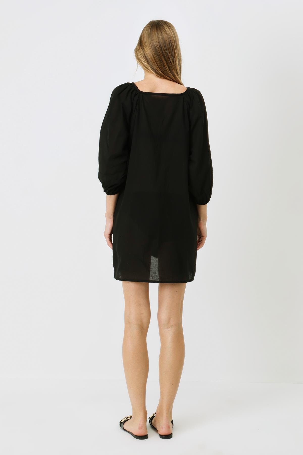 C&City Elbise Pareo 2327 Turuncu/Mavi Black