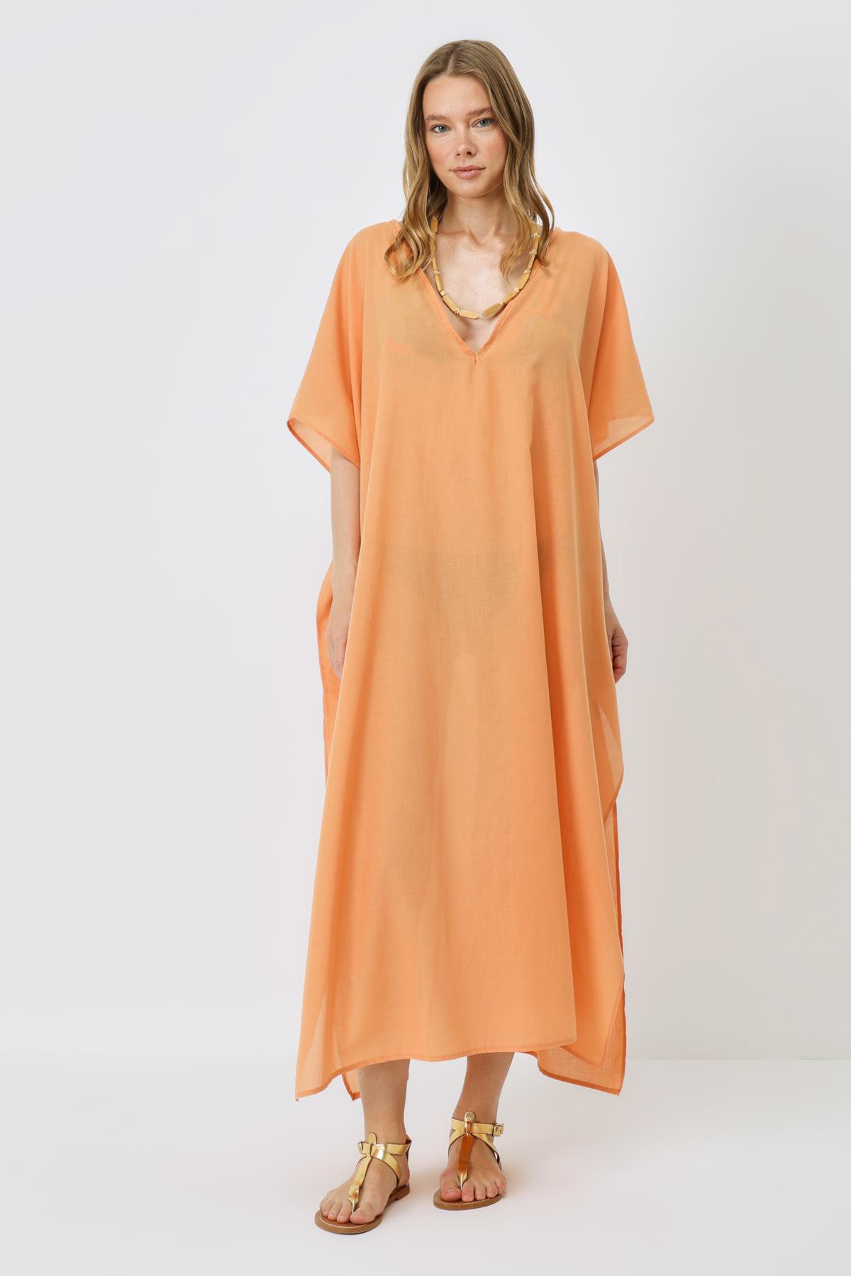 C&City Büyük Beden Elbise Pareo 2330 Çok Renkli 