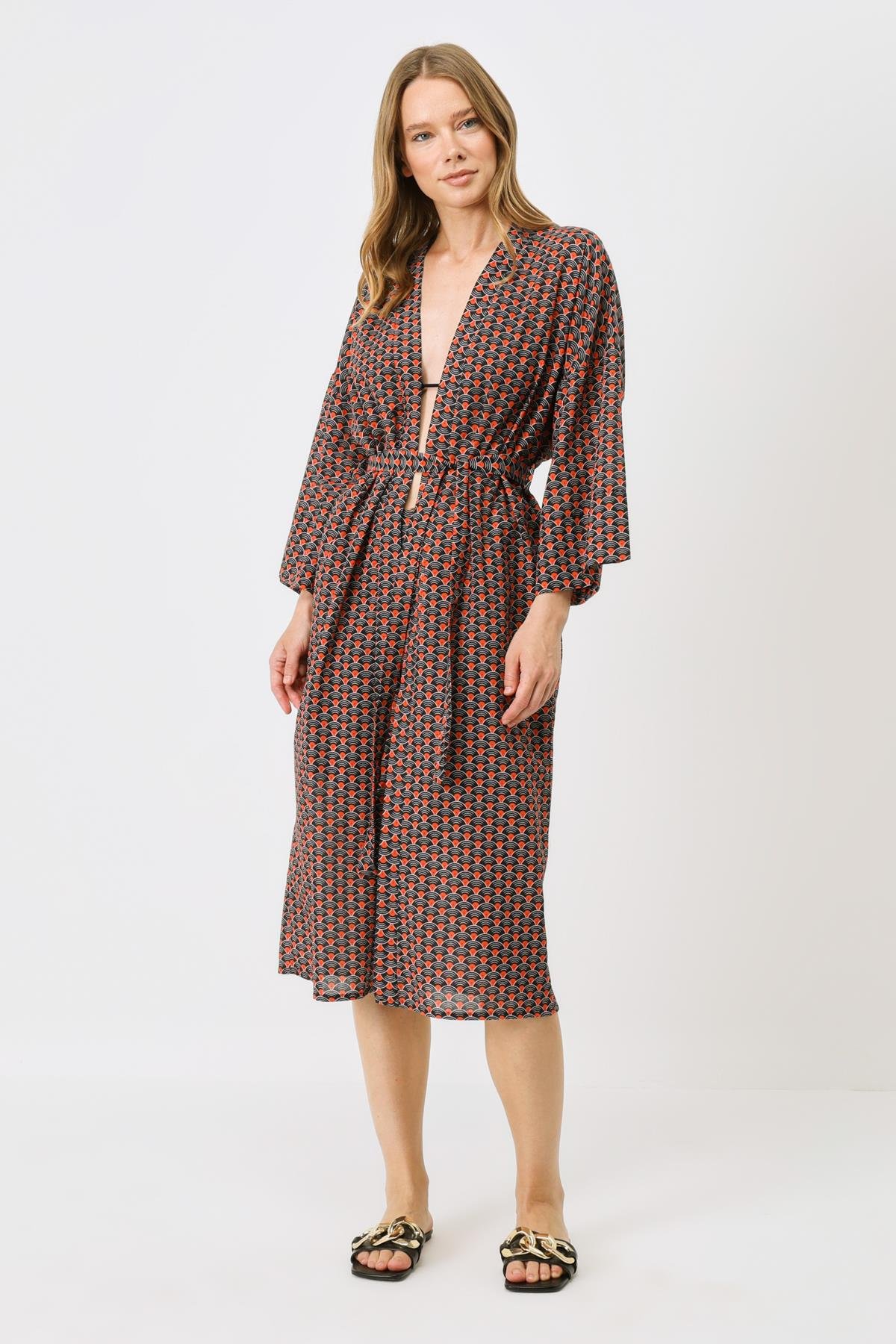 C&City Kimono Set with Shorts 9069 