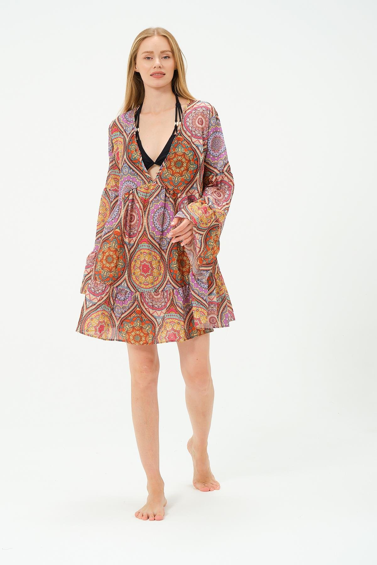 Pareo Plaj Elbisesi 22329 Turuncu