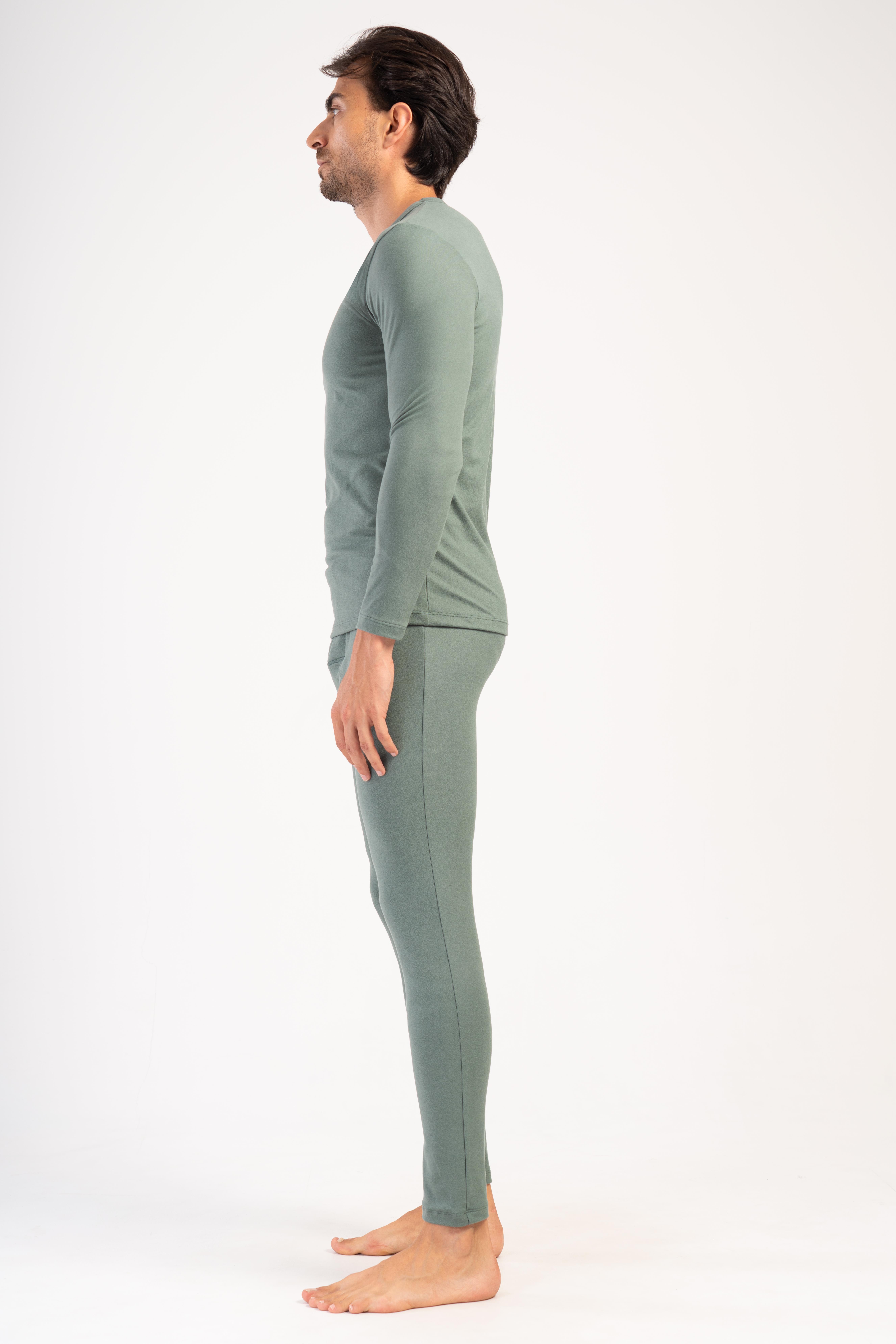 Erkek Uzun Kol V Yaka Termal İçlik Takım 405157 Haki