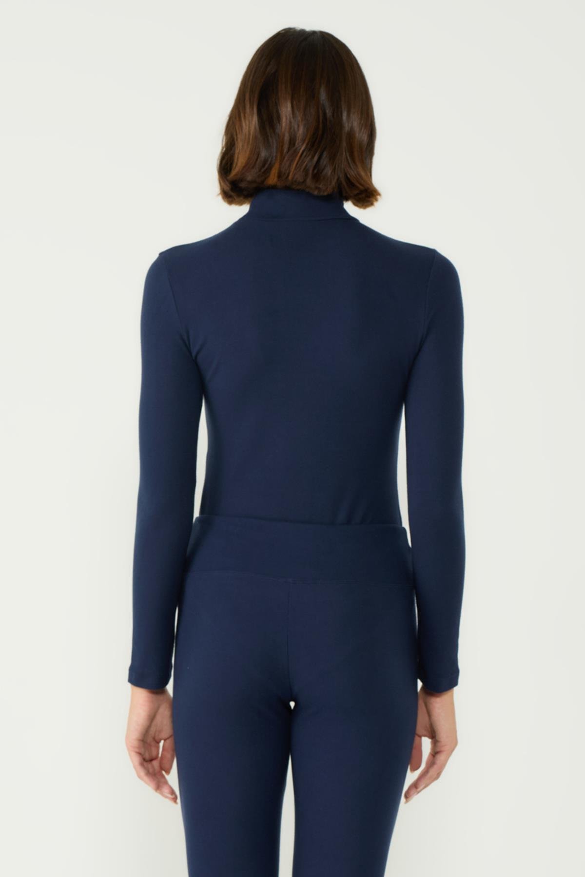 Kadın Yakalı Çıtçıtlı Termal Body 405155 / 409004 Lacivert