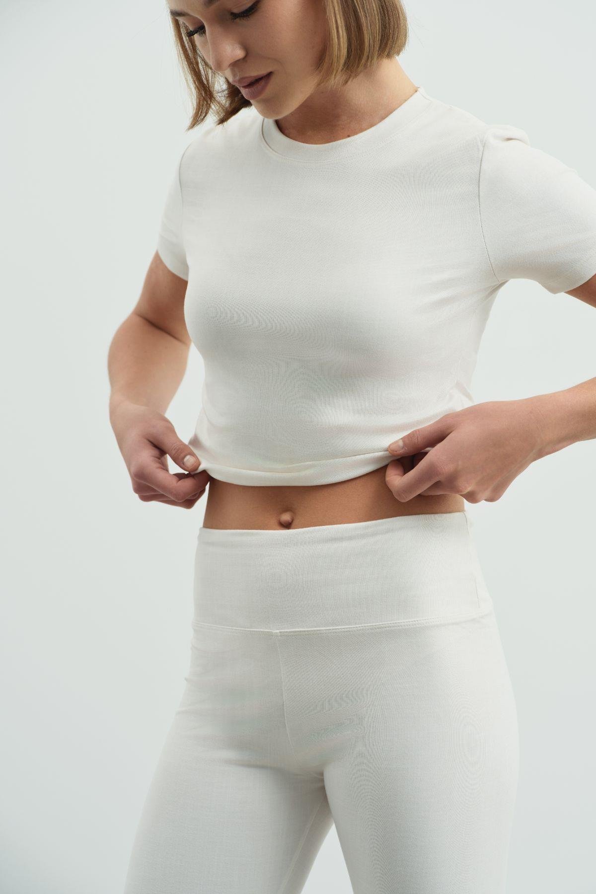 Kadın Kısa Kol Body 411059 Bej