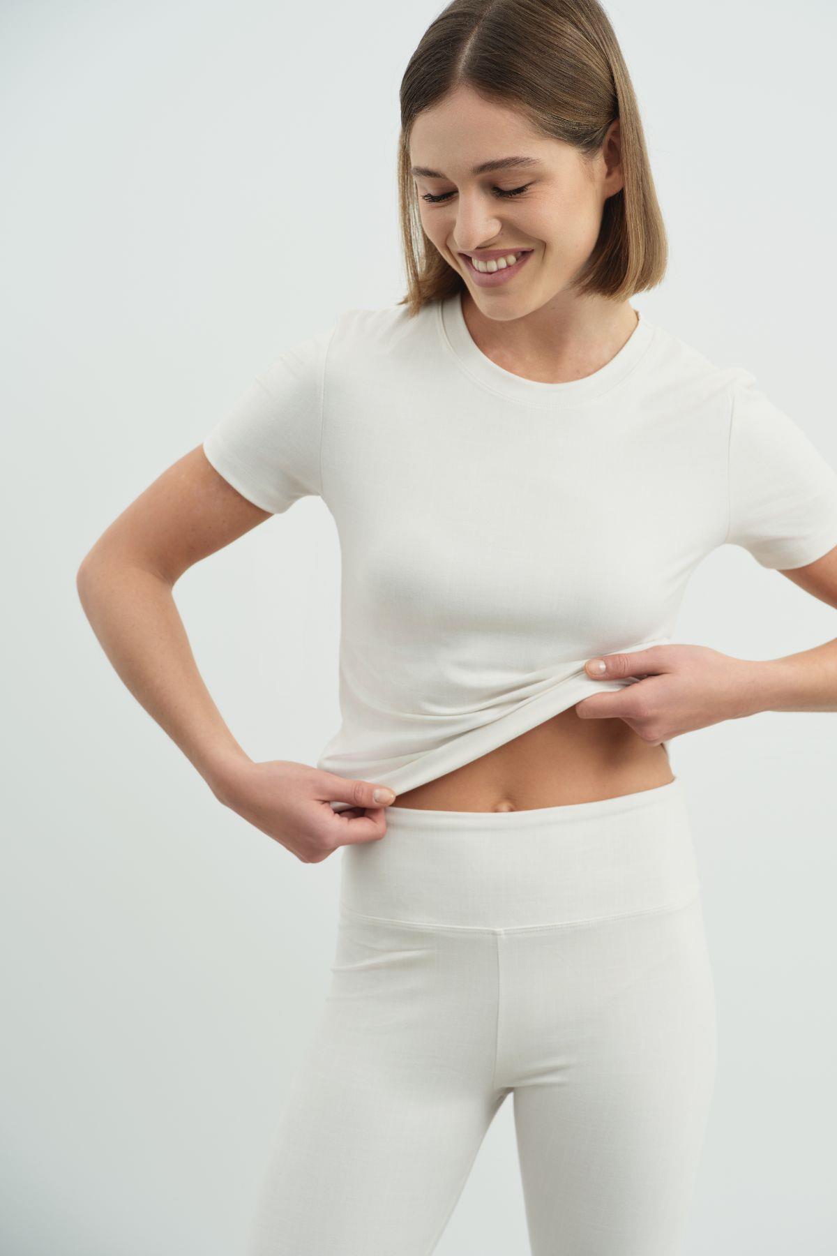 Kadın Kısa Kol Body 411059 Bej