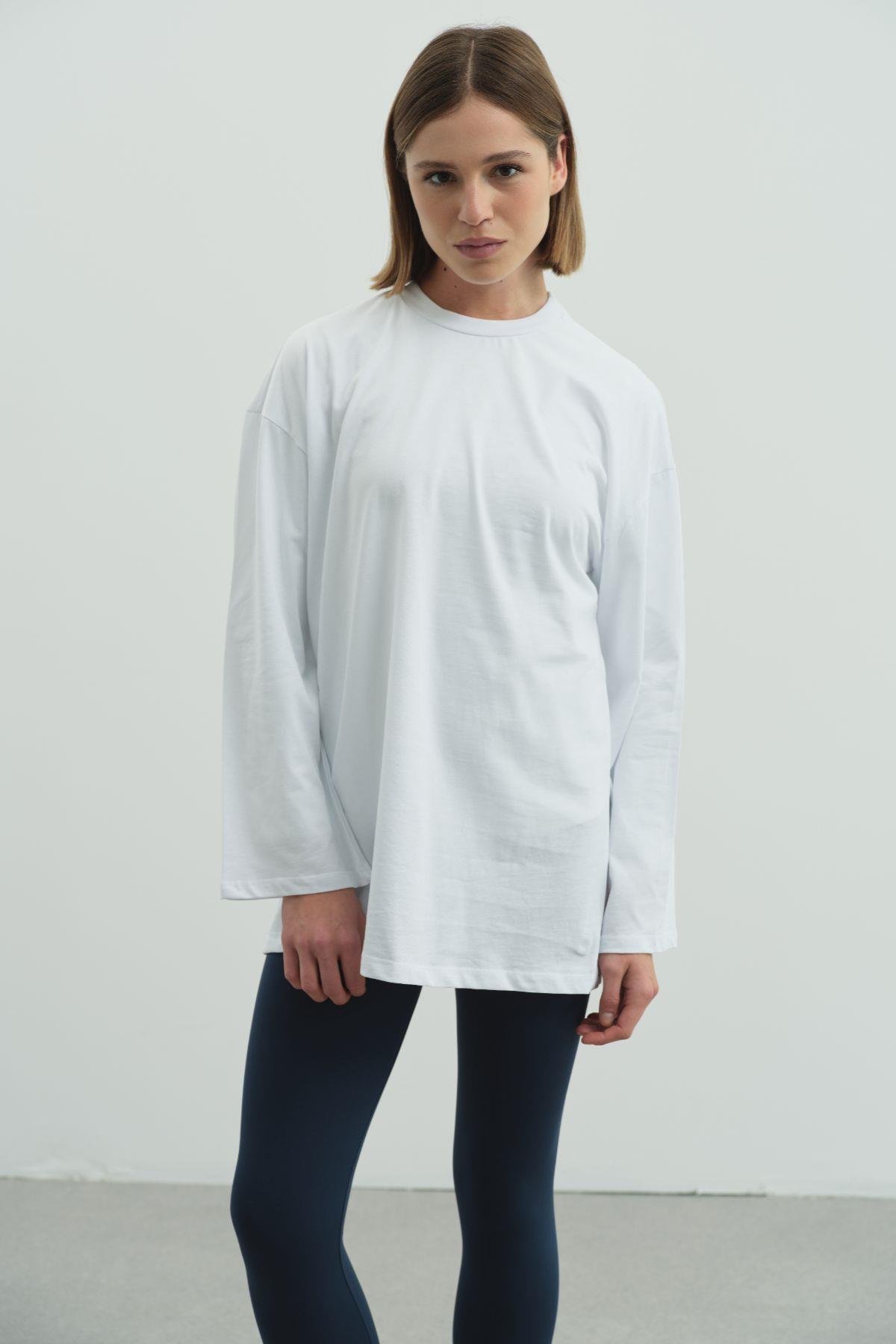 Geniş Kol Oversize 2'li Paket T-Shirt 964 Siyah/Beyaz