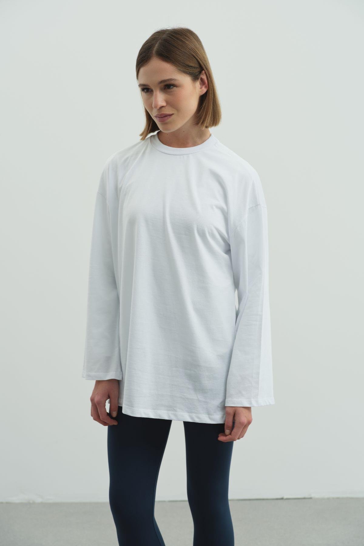 Geniş Kol Oversize 2'li Paket T-Shirt 964 Siyah/Beyaz