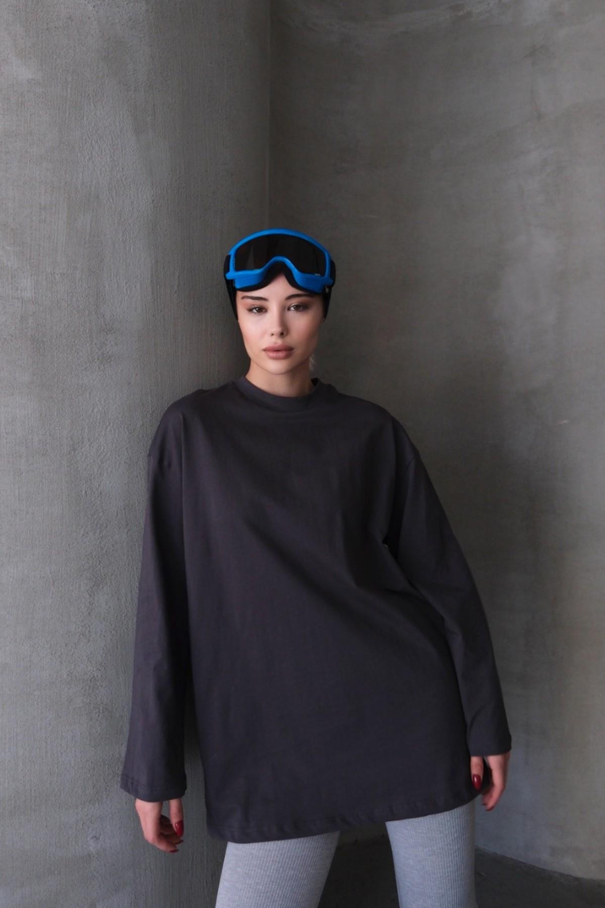 Geniş Kol Oversize 2'li Paket T-Shirt 964 Haki/Füme