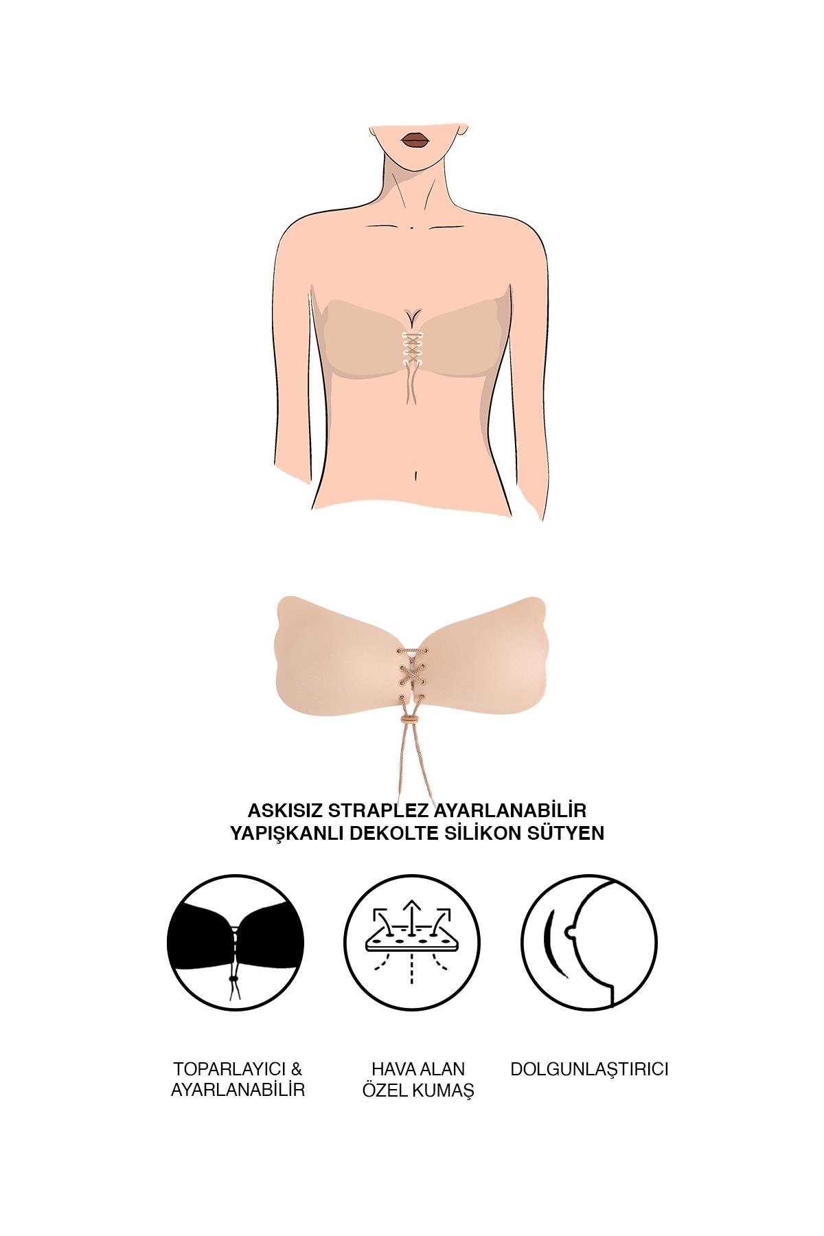 C&City Magic Bra Adhesive Stick Bra Strapless Push Up Bras Skin