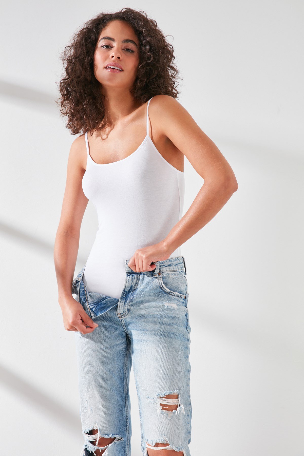 C&City Modal Cotton Singlet C11415 White