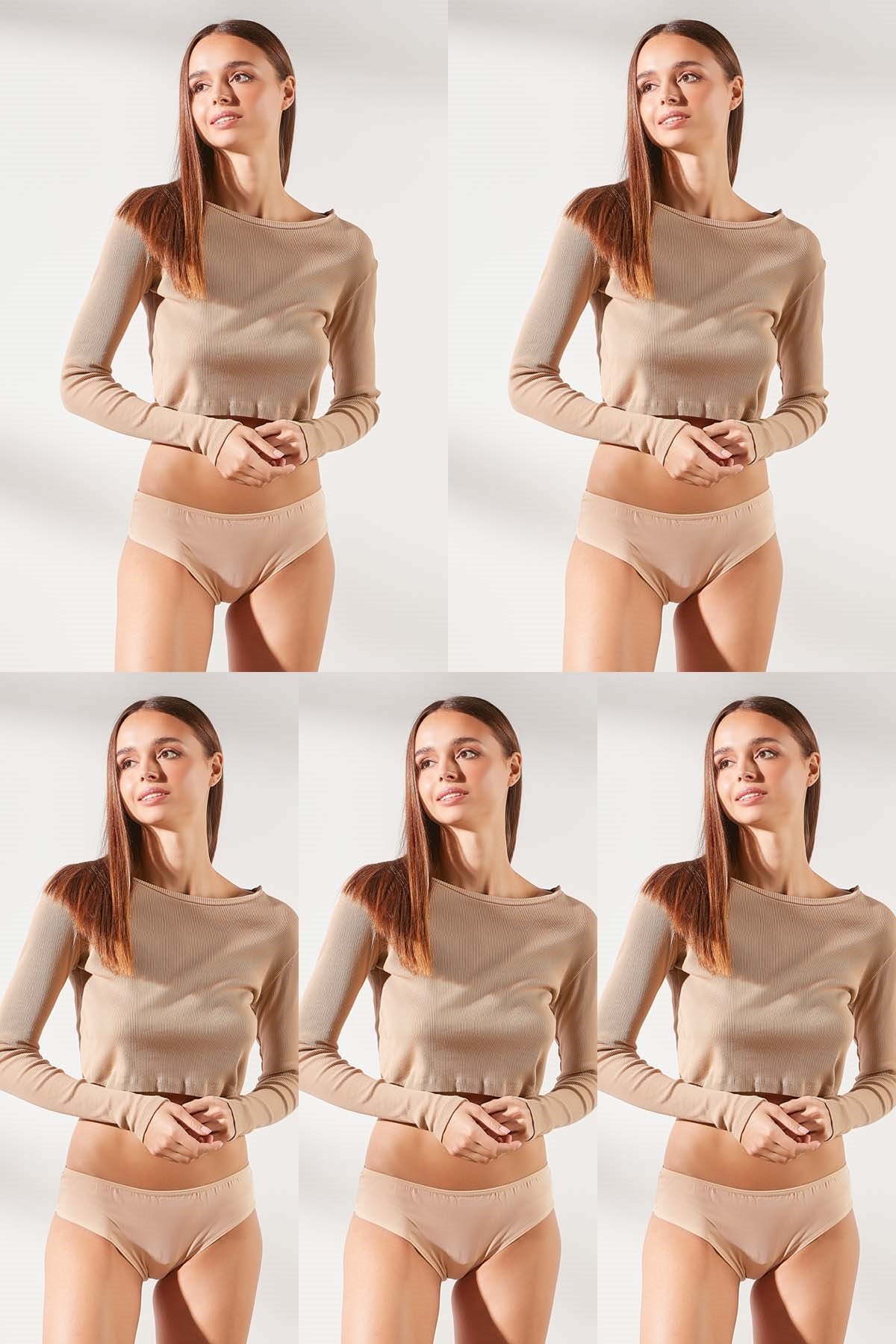 C&City 5 Pack Brazilian Panty 590 Skin