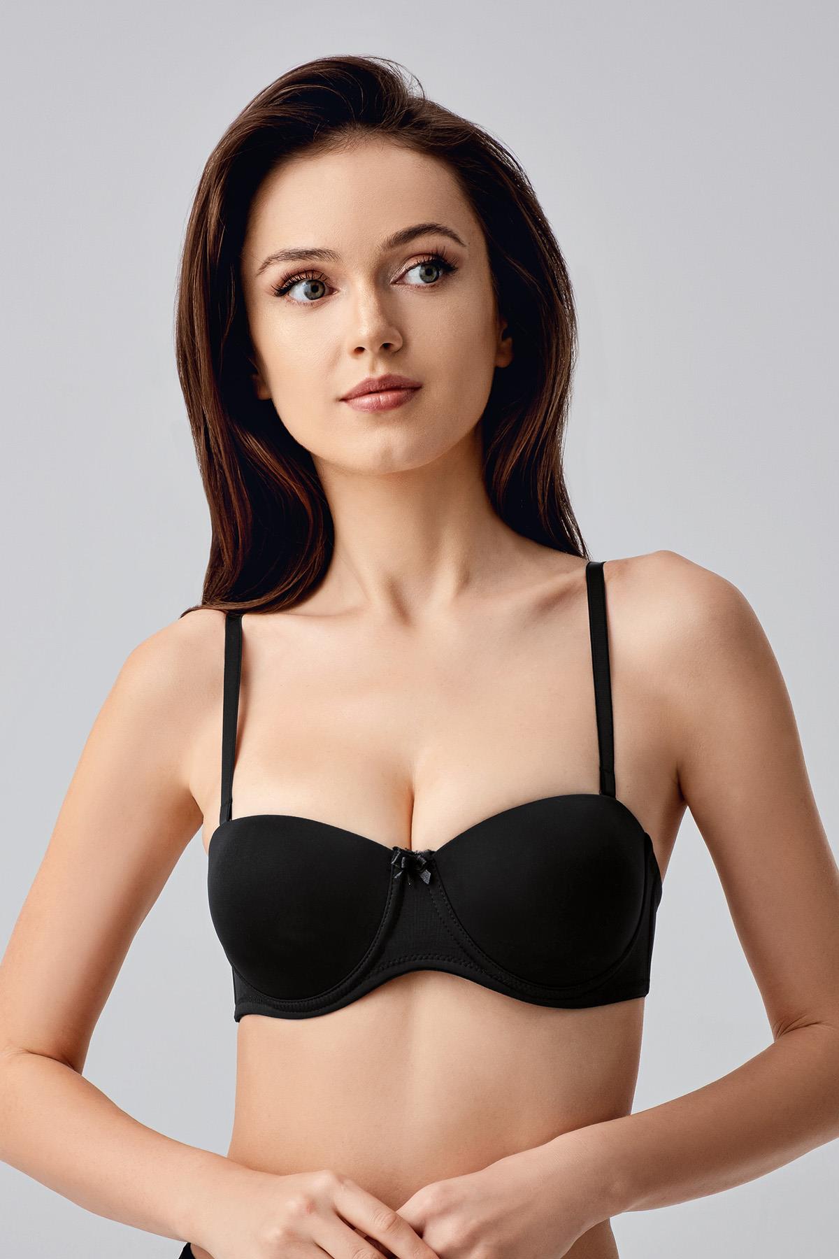 C&City Destekli Sütyen 7055 Beyaz Black