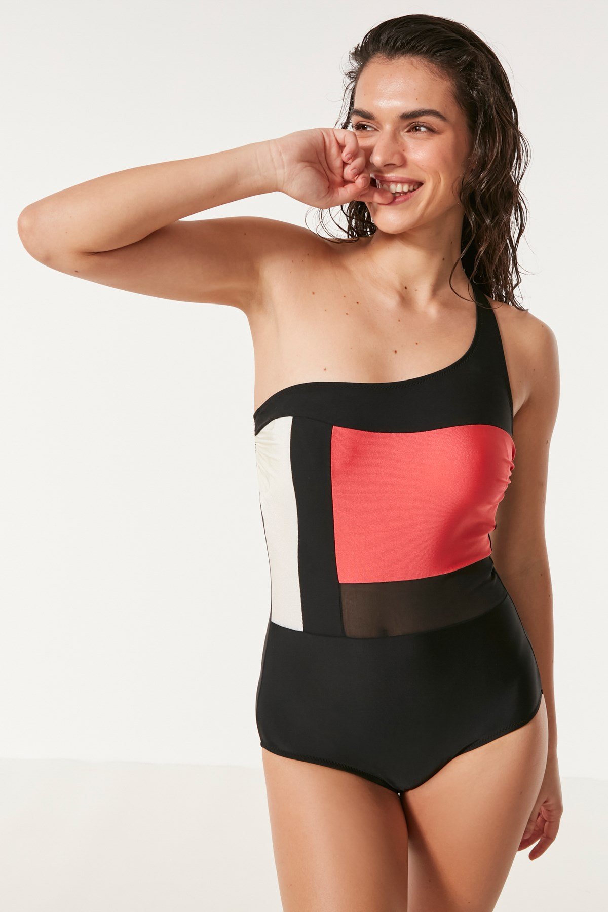 C&City Women Swimsuit 7534 Black/Red