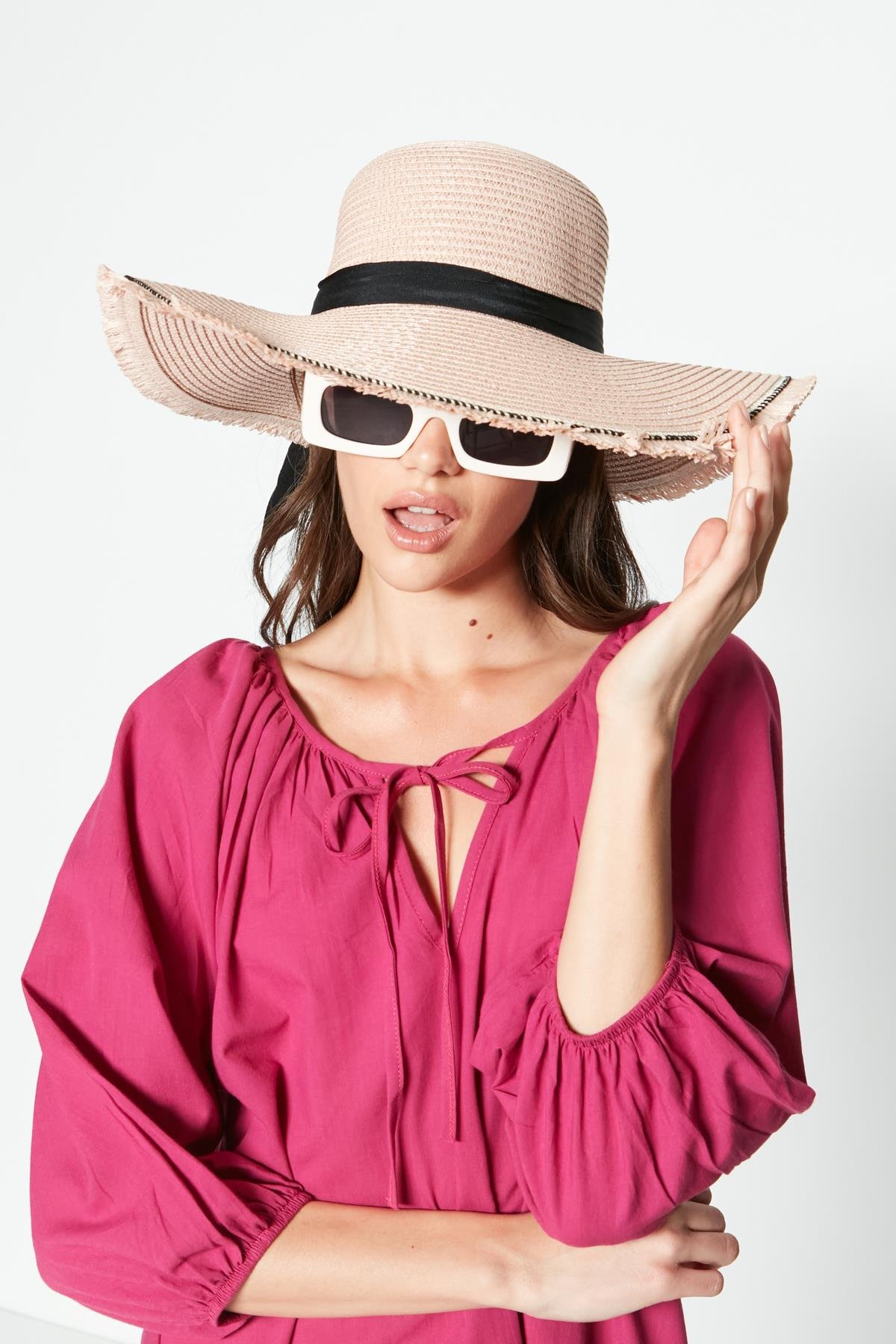 C&City Women Straw Hat Y23730-31 Powder