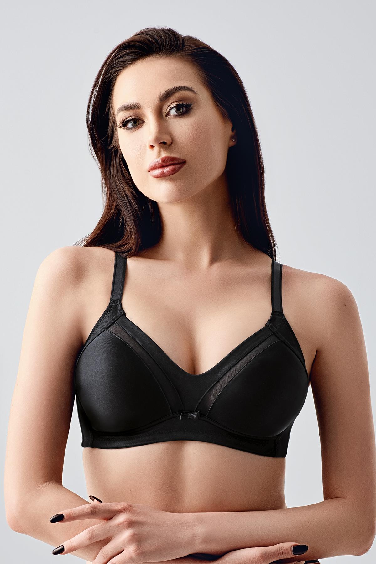 C&City Tulle Detail Minimiser Bra C12303 Black