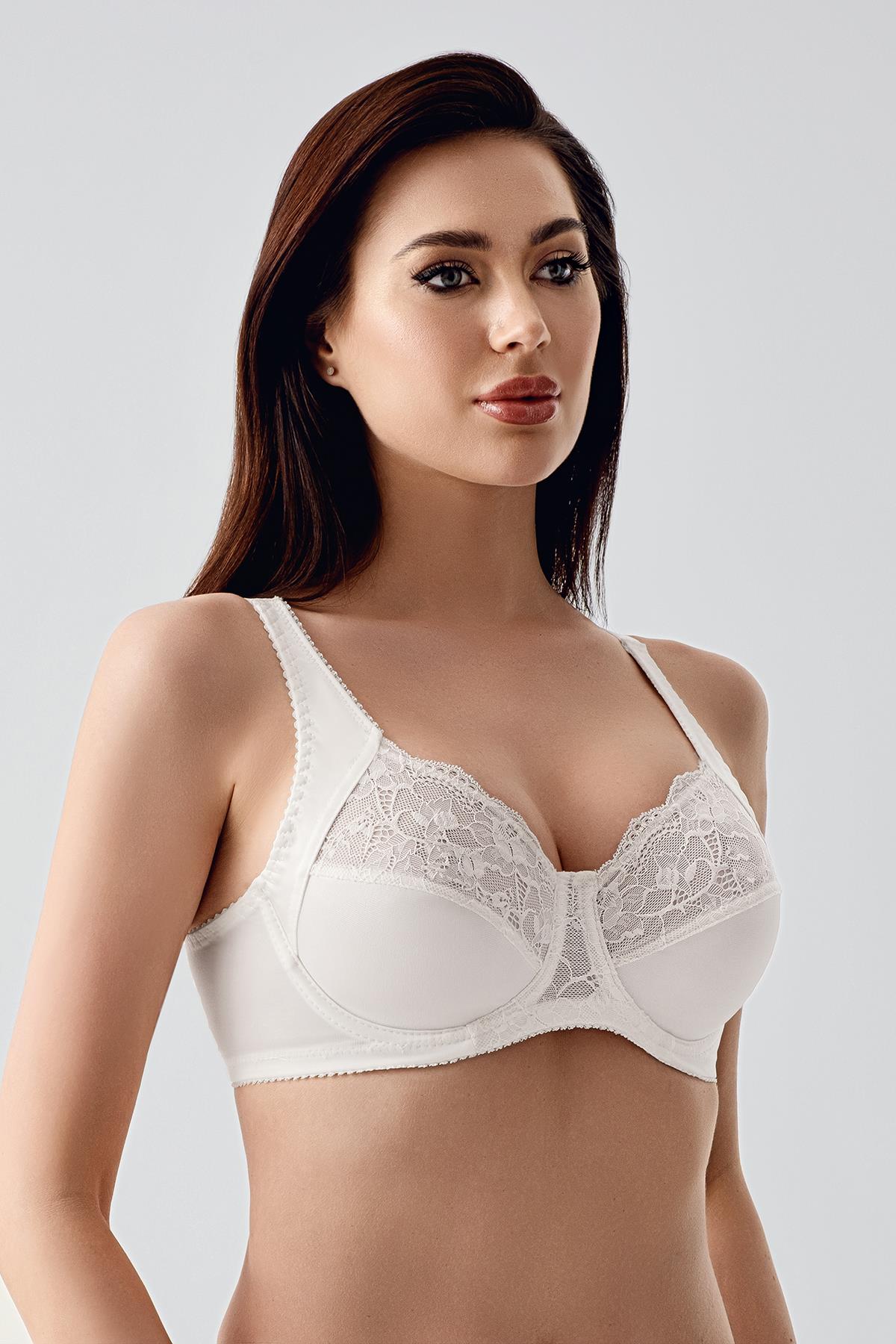 C&City Minimizer Bra with Lace Detail C12305 Ecru