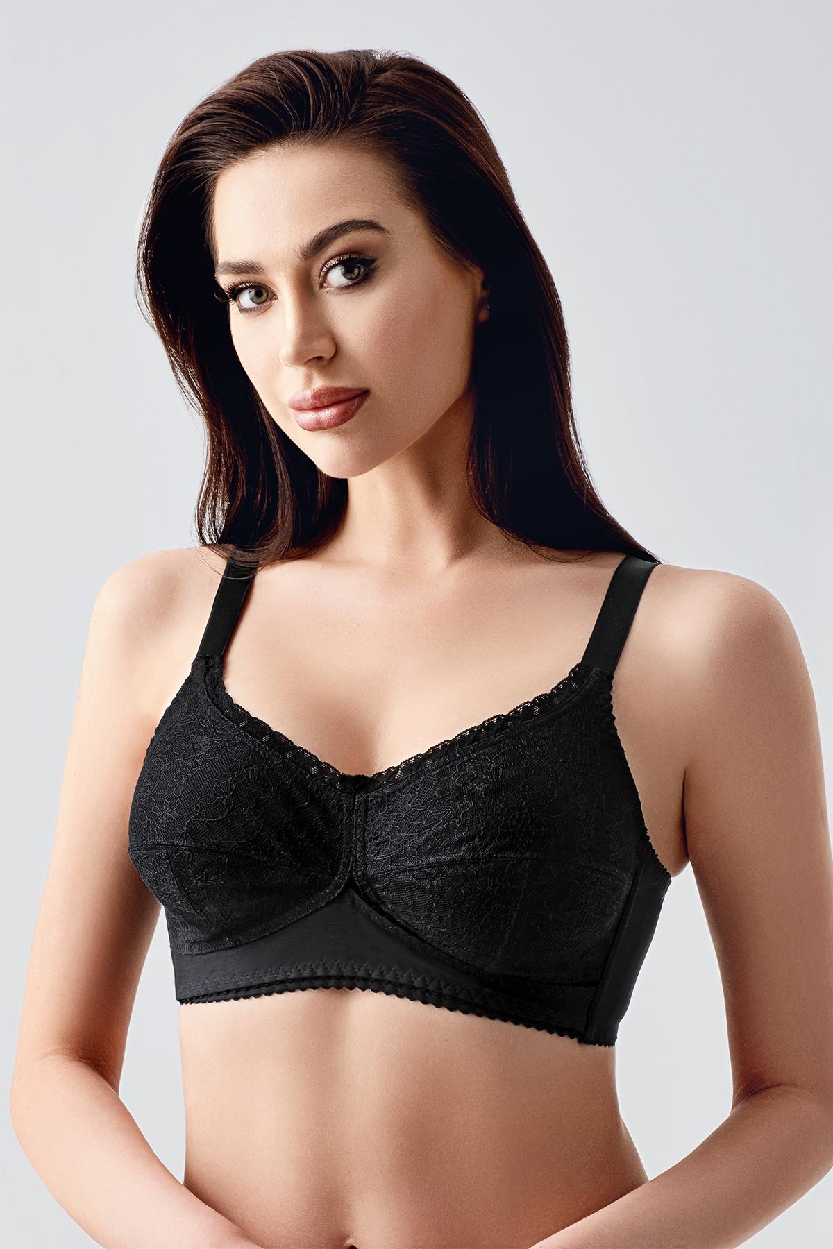 C&City Minimizer Bra with Tulle Detail C12306 Black