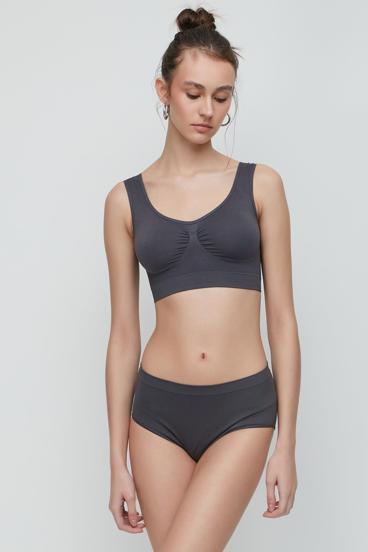 C&City Women Seamless Boxer 3002 Anthracite