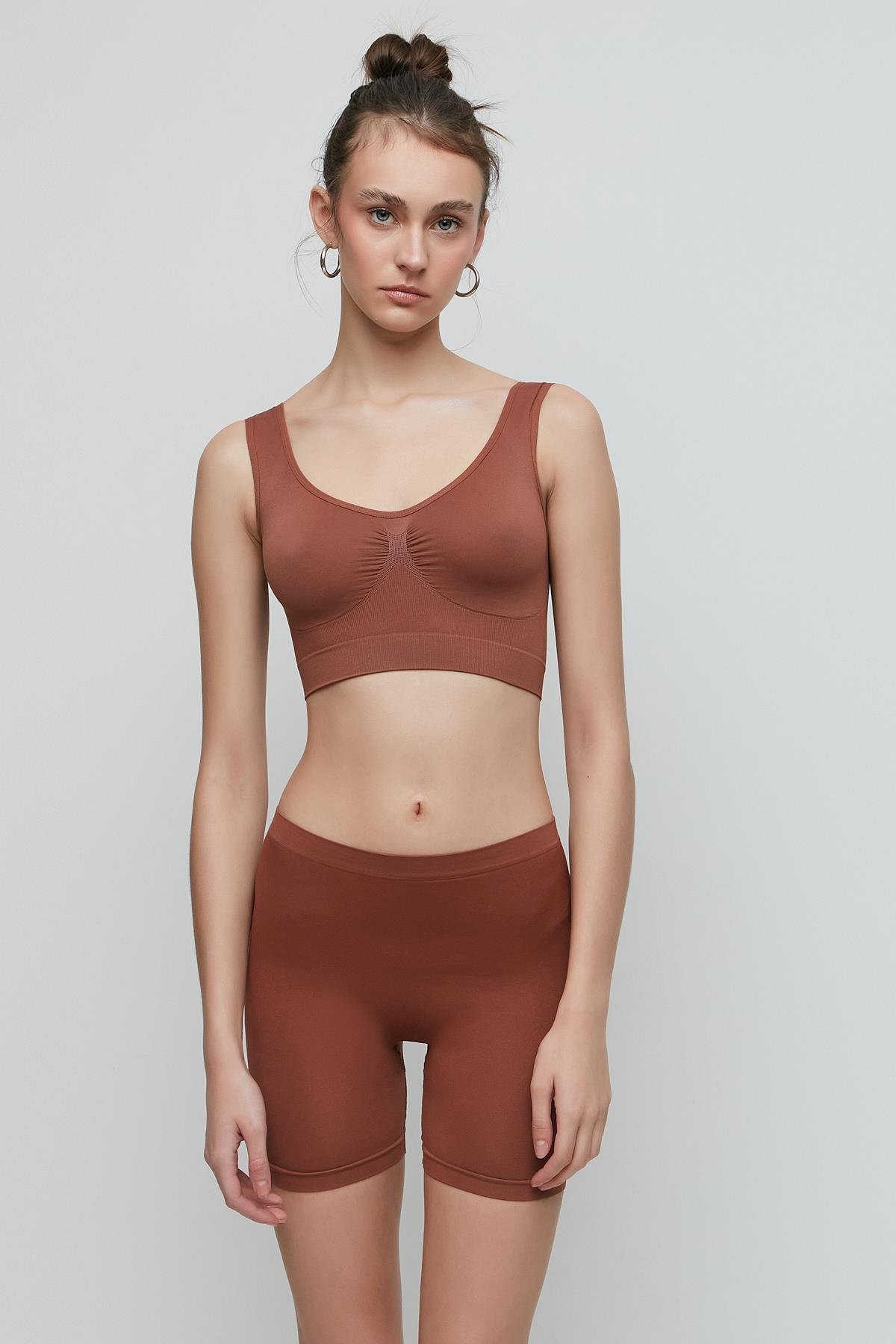 C&City Women Boxer Corset 3003 Brown