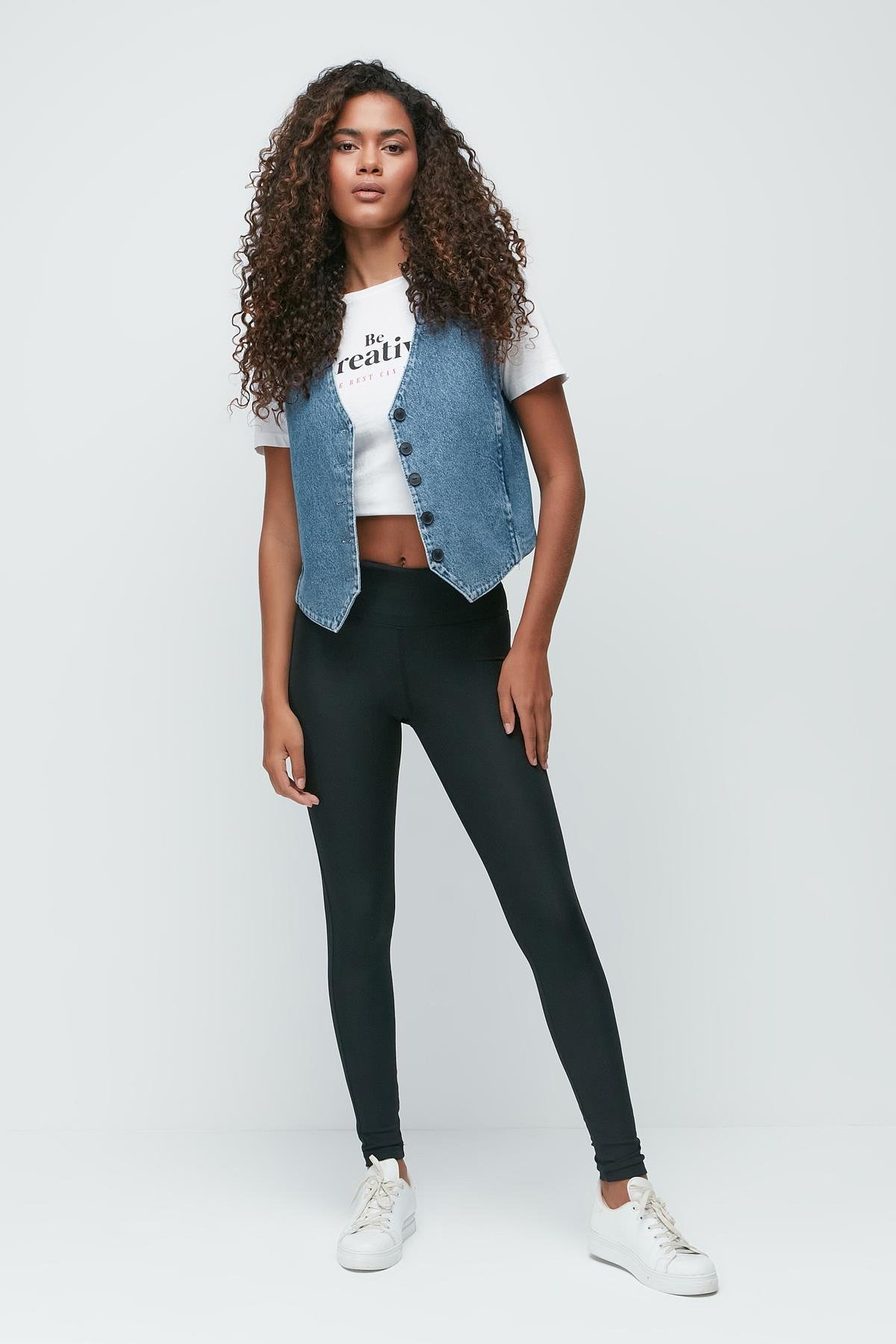 C&City High Waist Long Sports Leggings 9401 Black