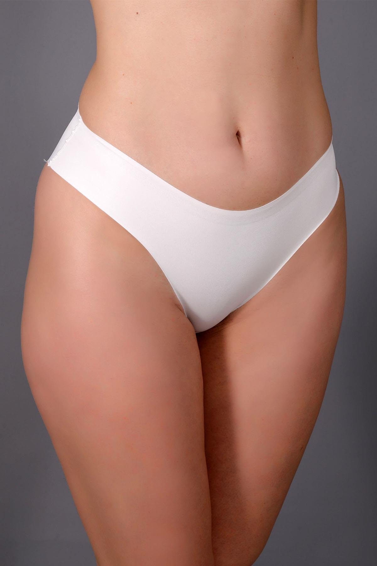 Non-Slip Waist Laser Brazilian Briefs C19204 Ecru