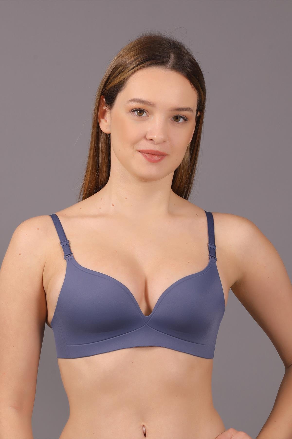 C&City Non-Wireless Seamless Laser Bra C26145 Blue