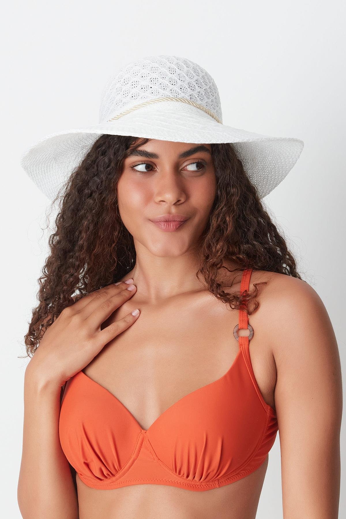 Mercerized Beach Hat T24740-03 White