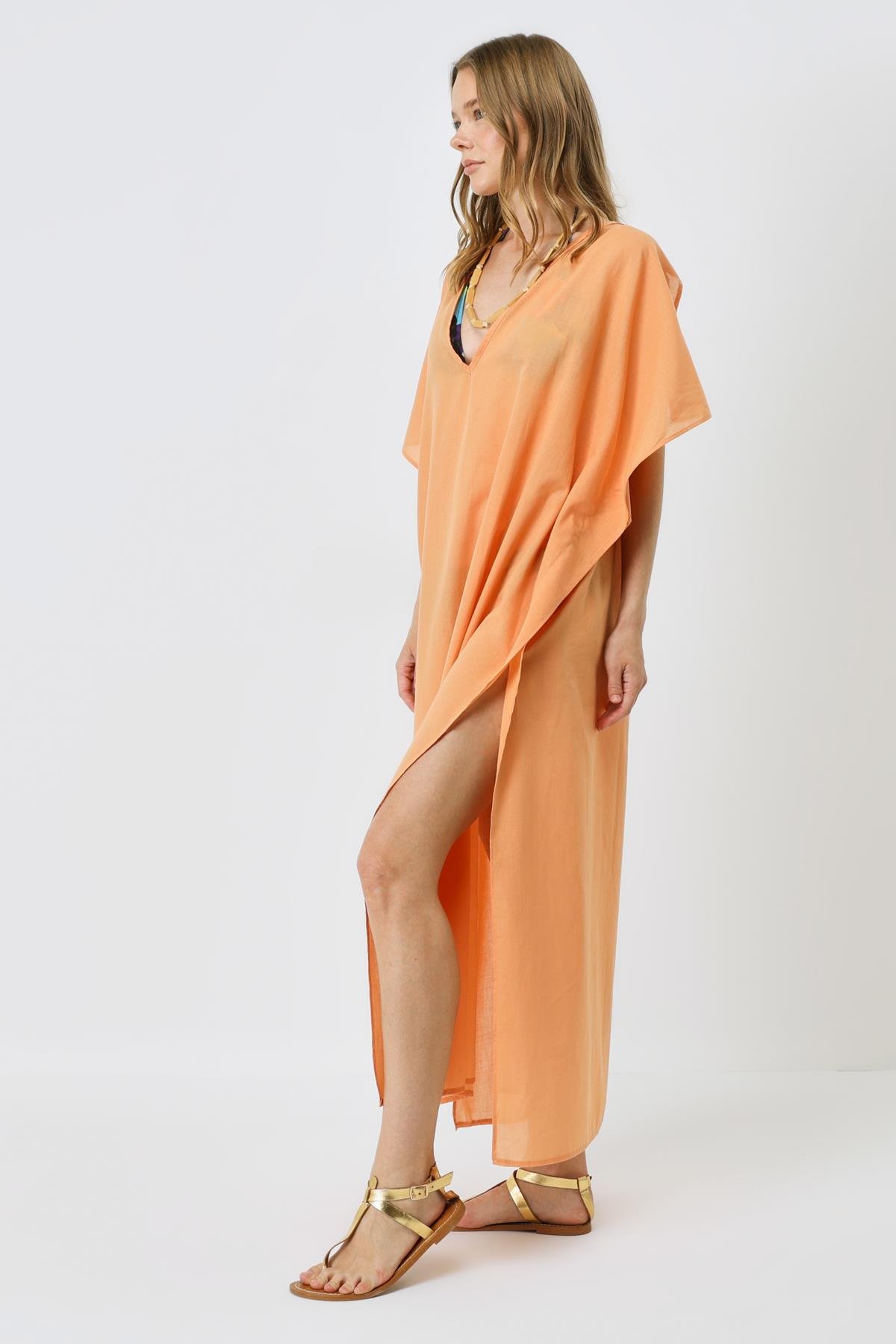 C&City Büyük Beden Elbise Pareo 2330 Çok Renkli 