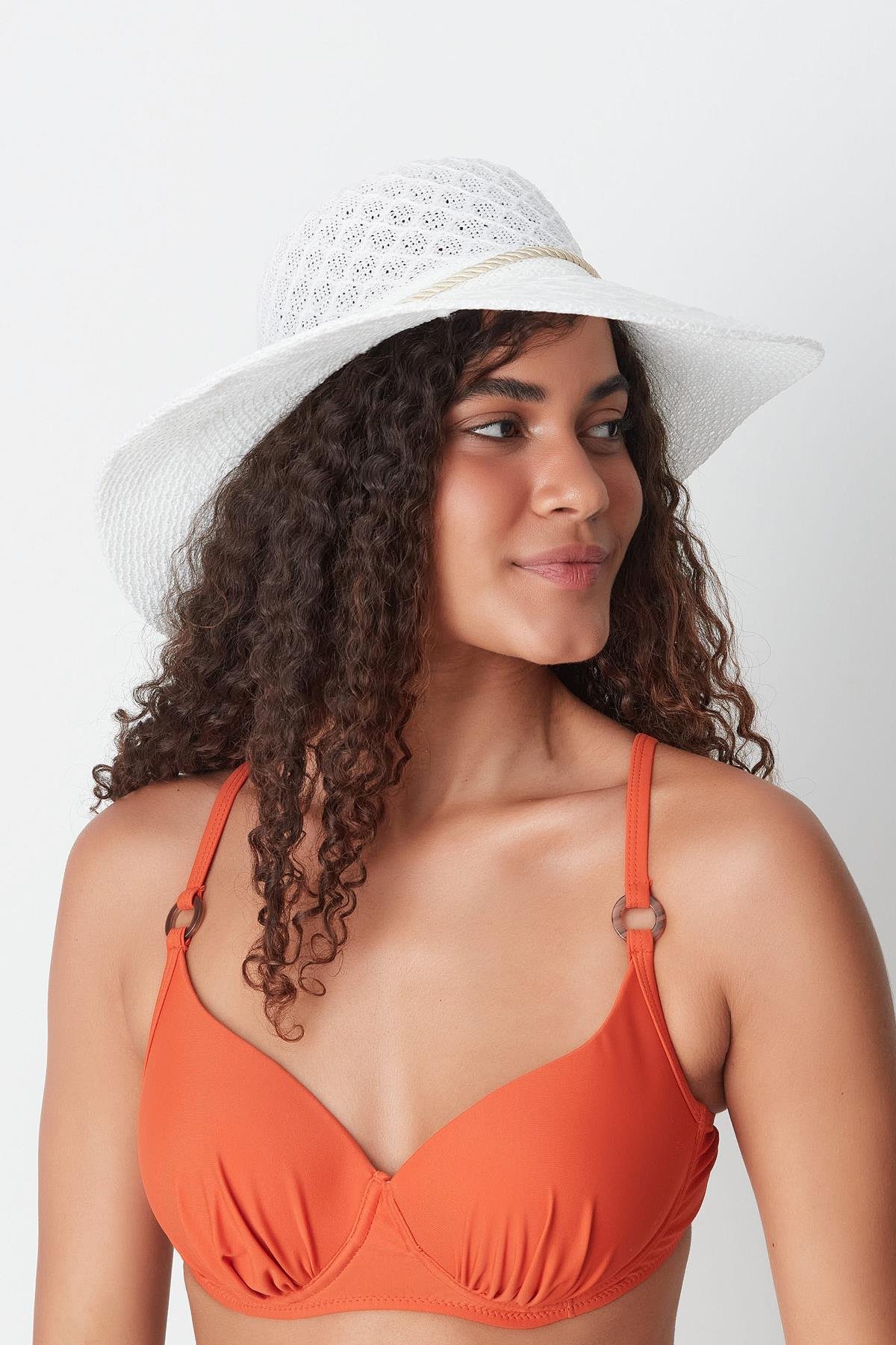 Mercerized Beach Hat T24740-03 White