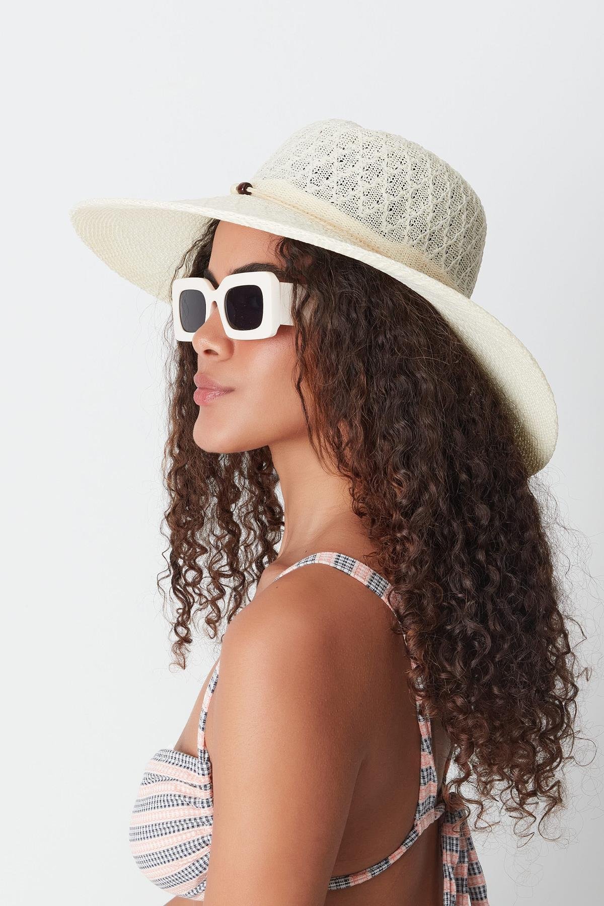 Mercerized Beach Hat T24740-07 Cream Color