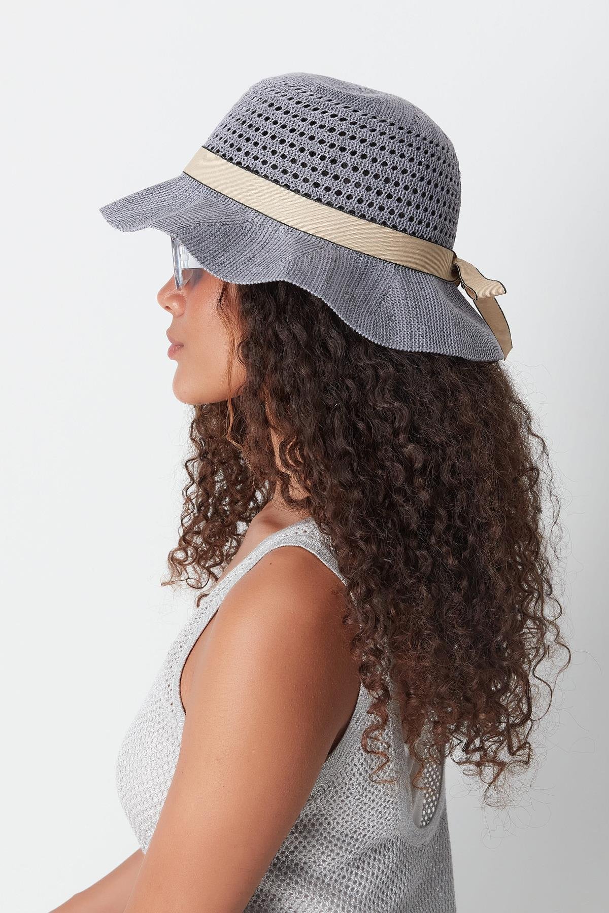 Mercerized Beach Hat T24740-14 Grey