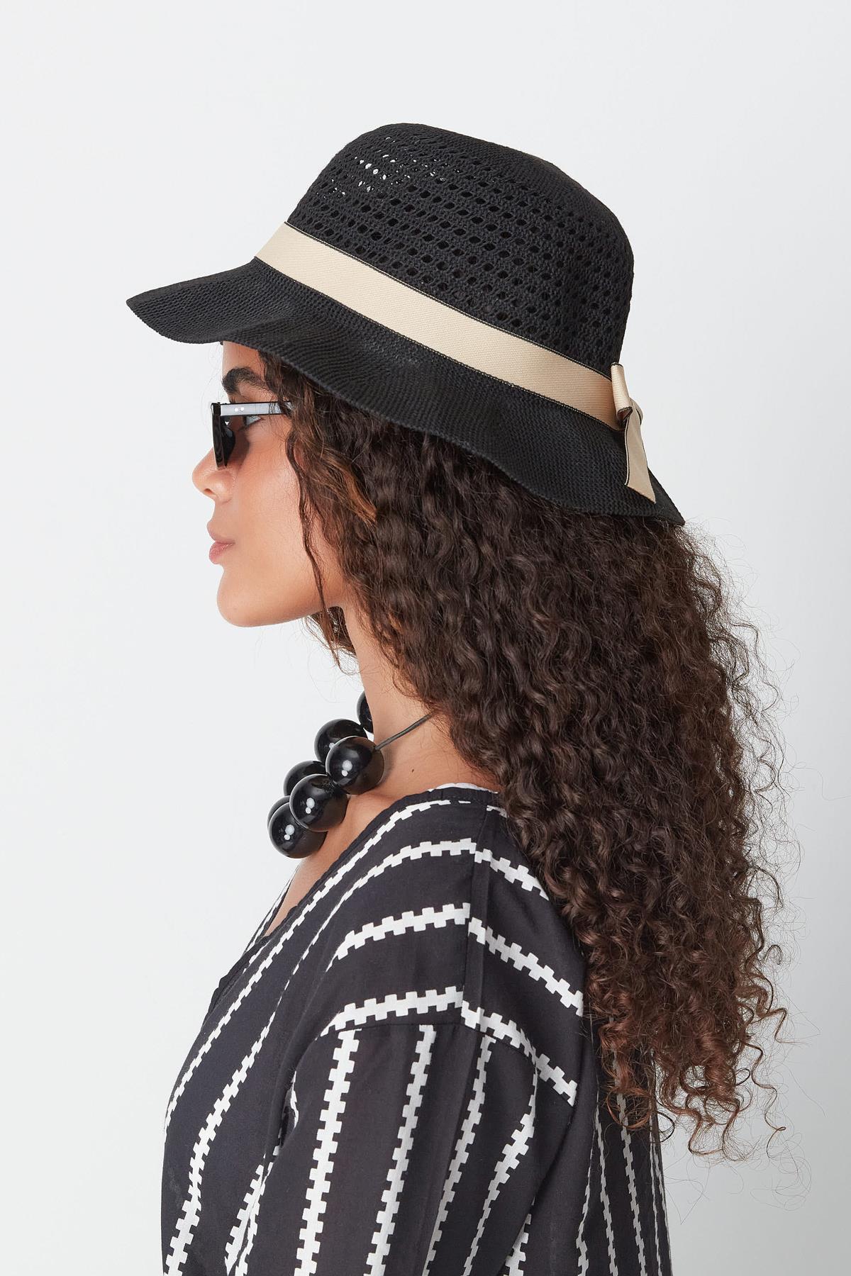 Mercerized Beach Hat T24740-14 Black