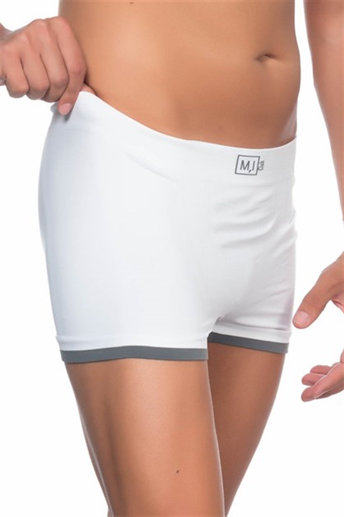 C&City Men Seamless Boxer C12104 White