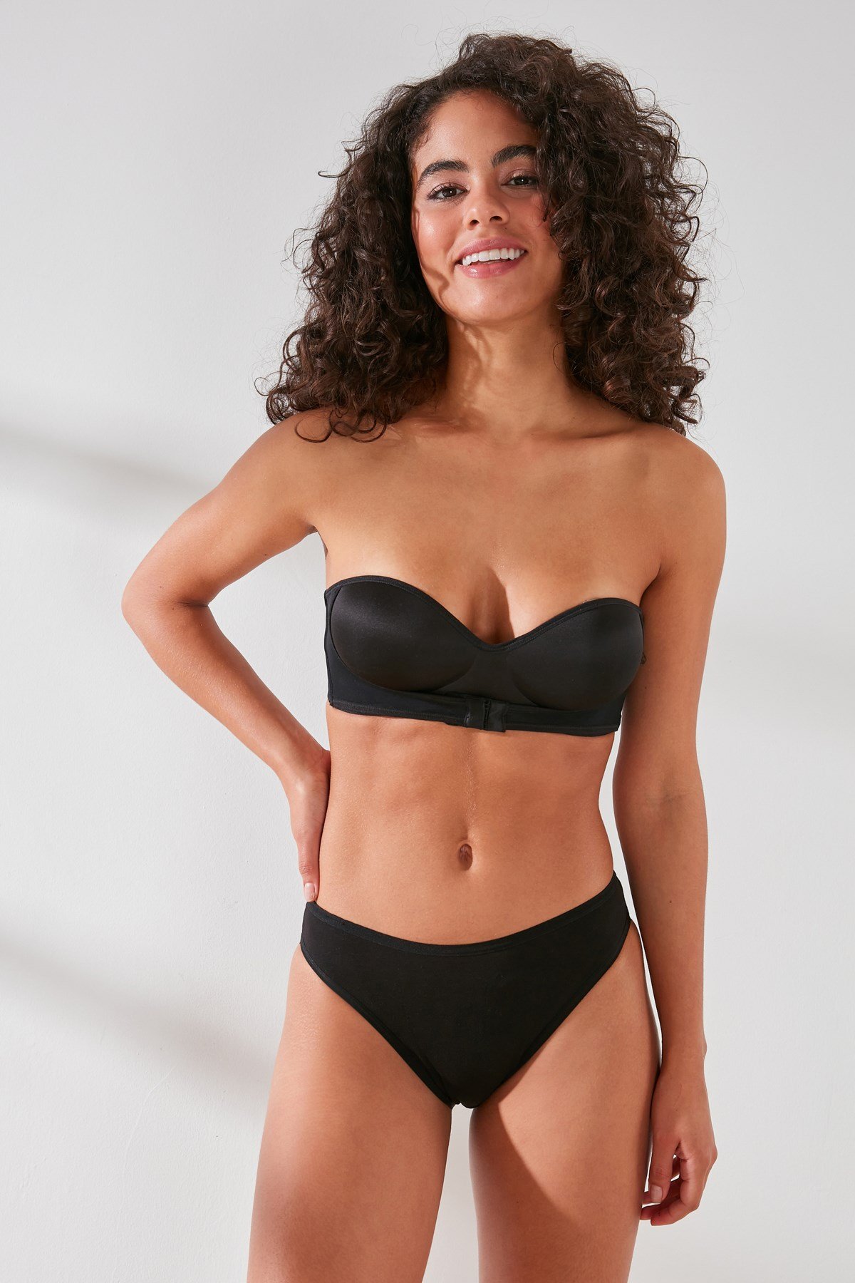 C&City Modal Cotton Slip Brief Corset C11441 Black