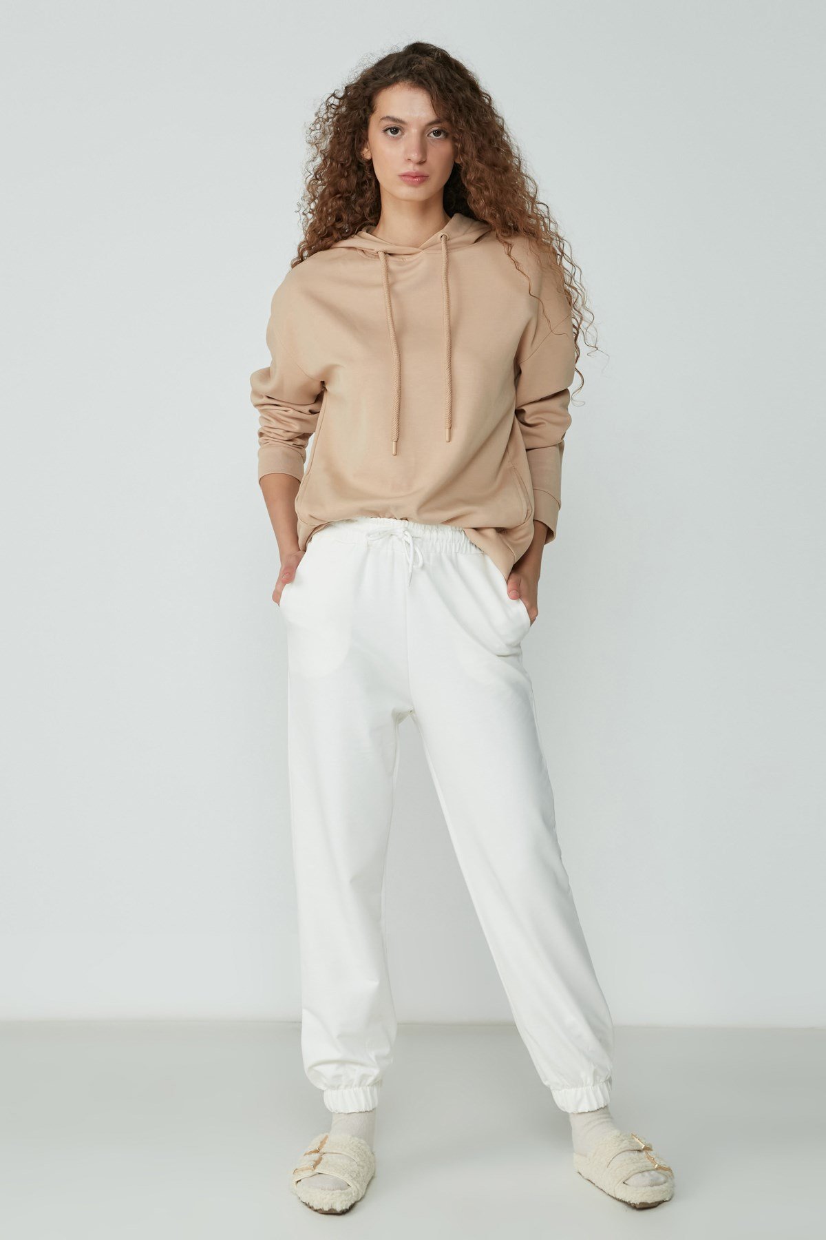 C&City Women Sweatpants 737 Ecru