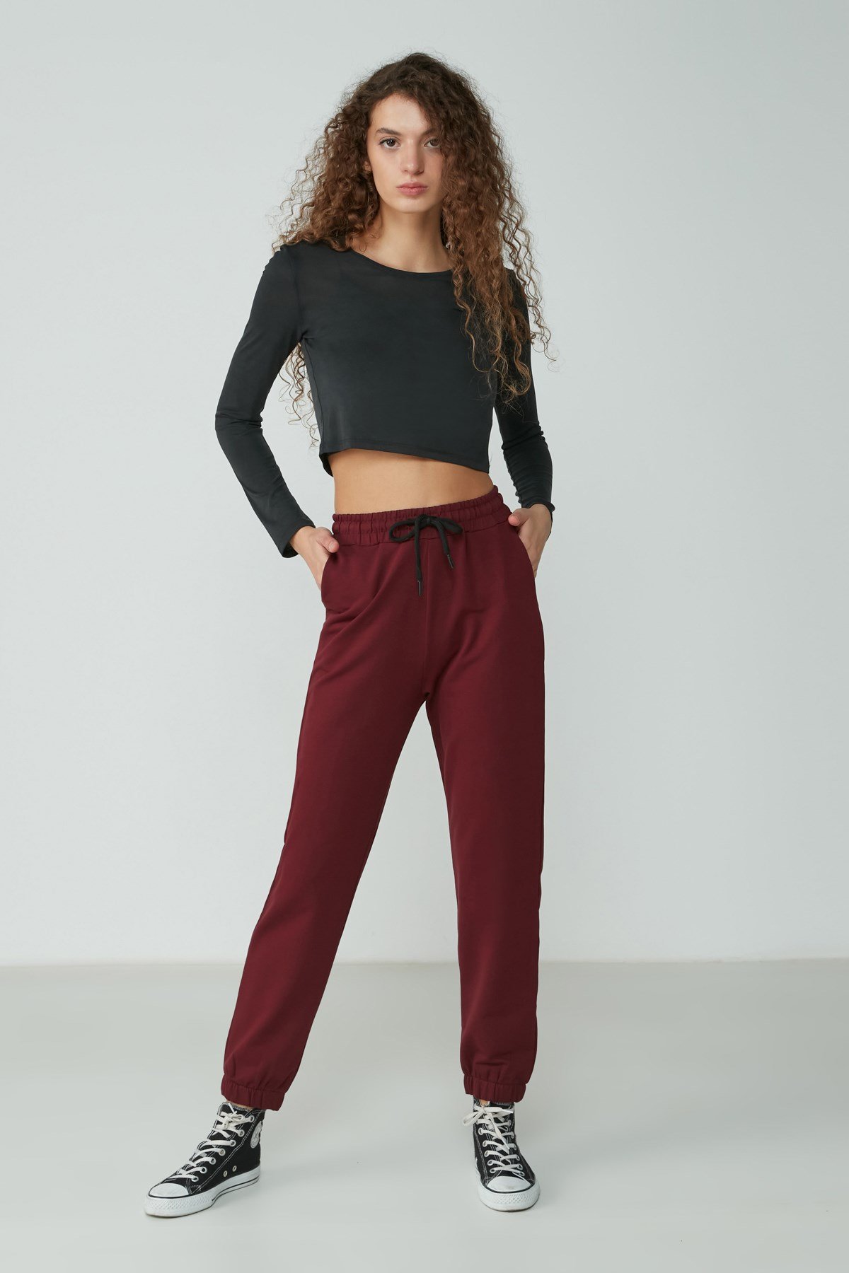 C&City Women Sweatpants 734 Burgundy