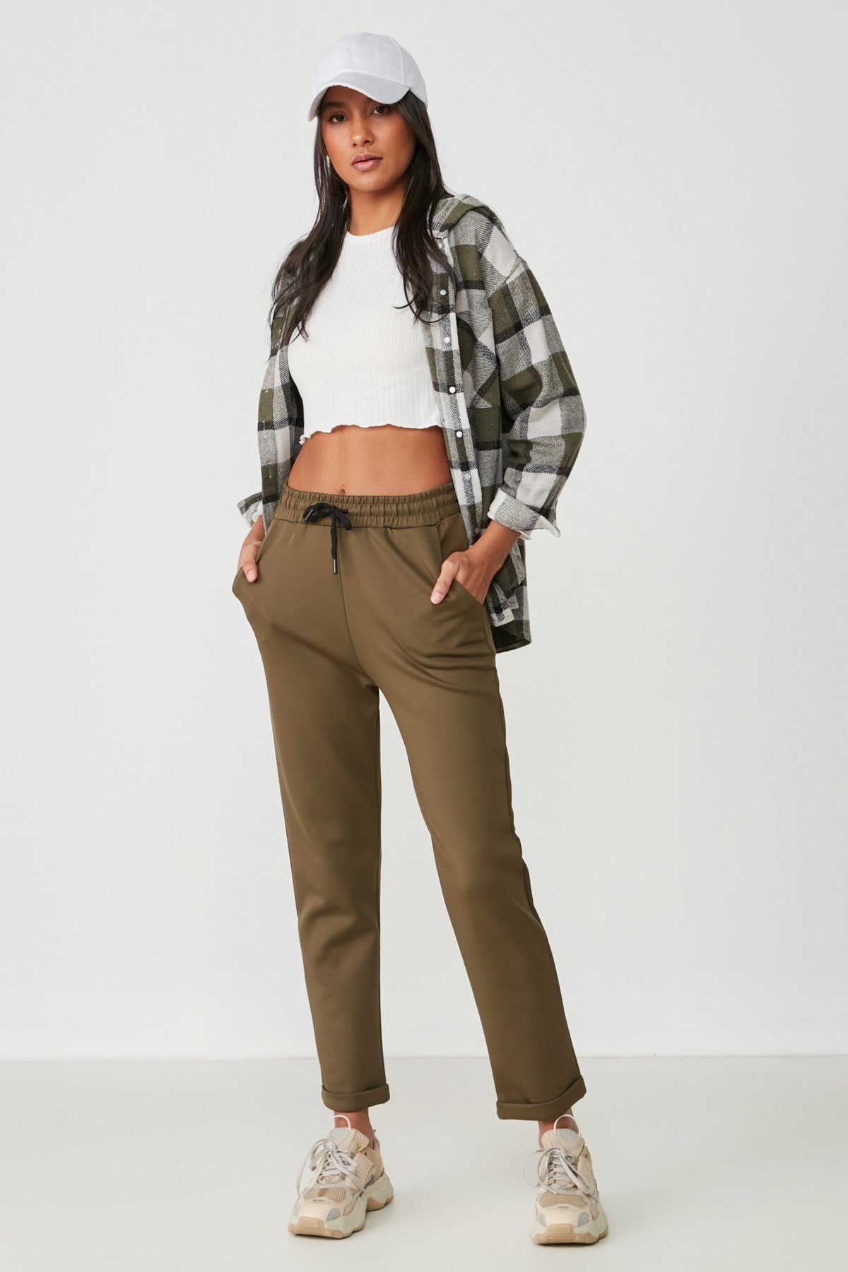 C&City Women Sweatpants 807 Khaki