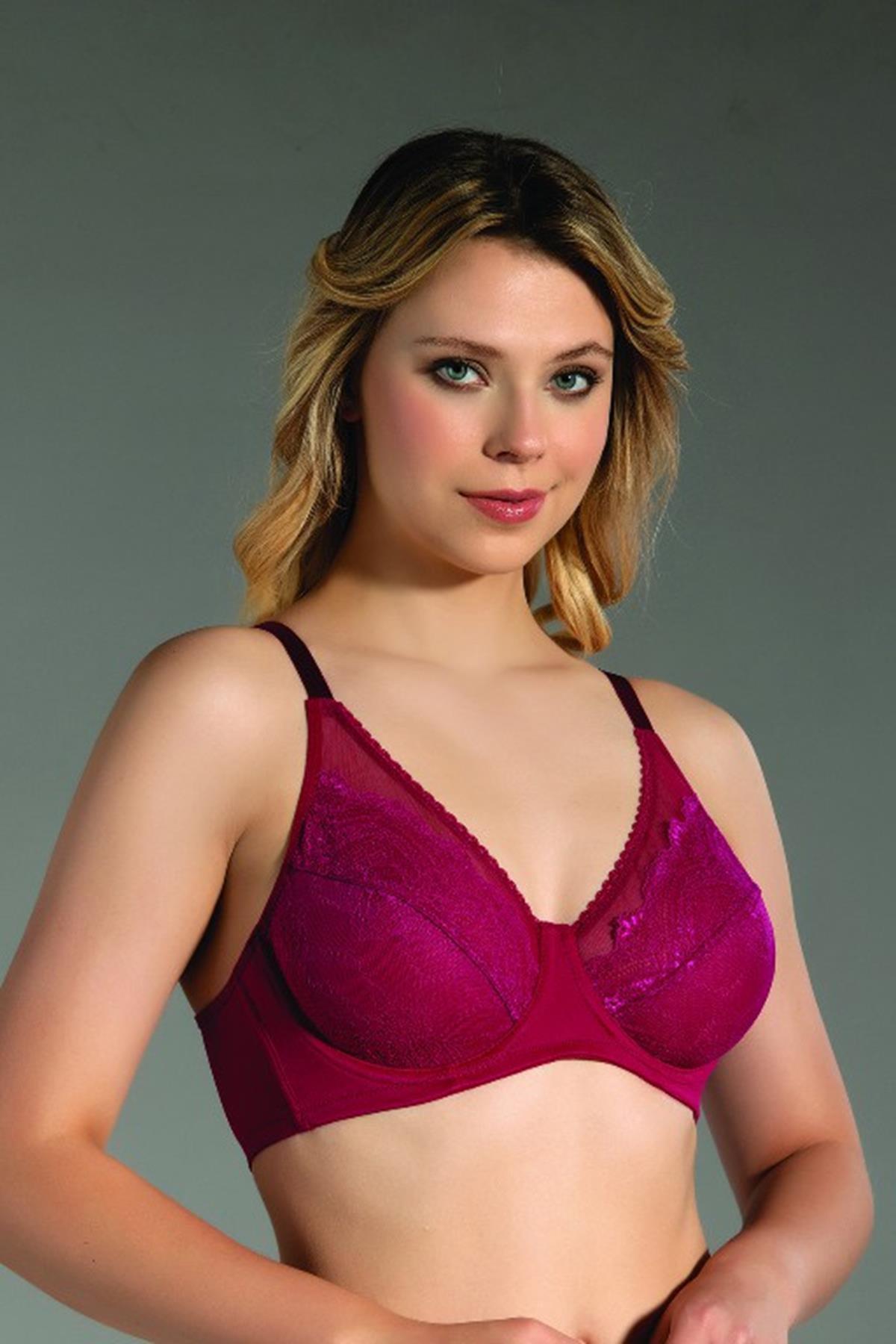 C&City Lace Minimizer Bra C12301 Plum Color