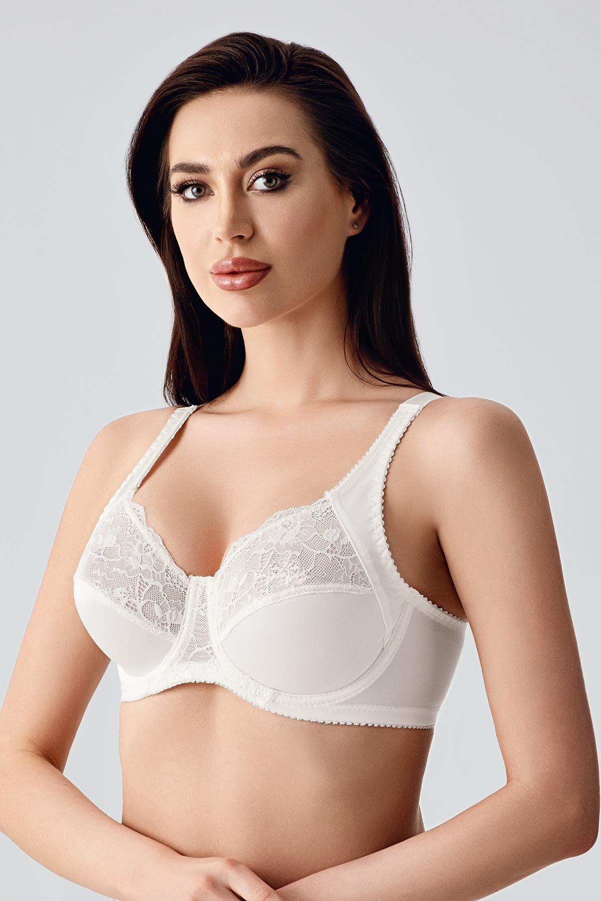C&City Minimizer Bra with Lace Detail C12305 Ecru