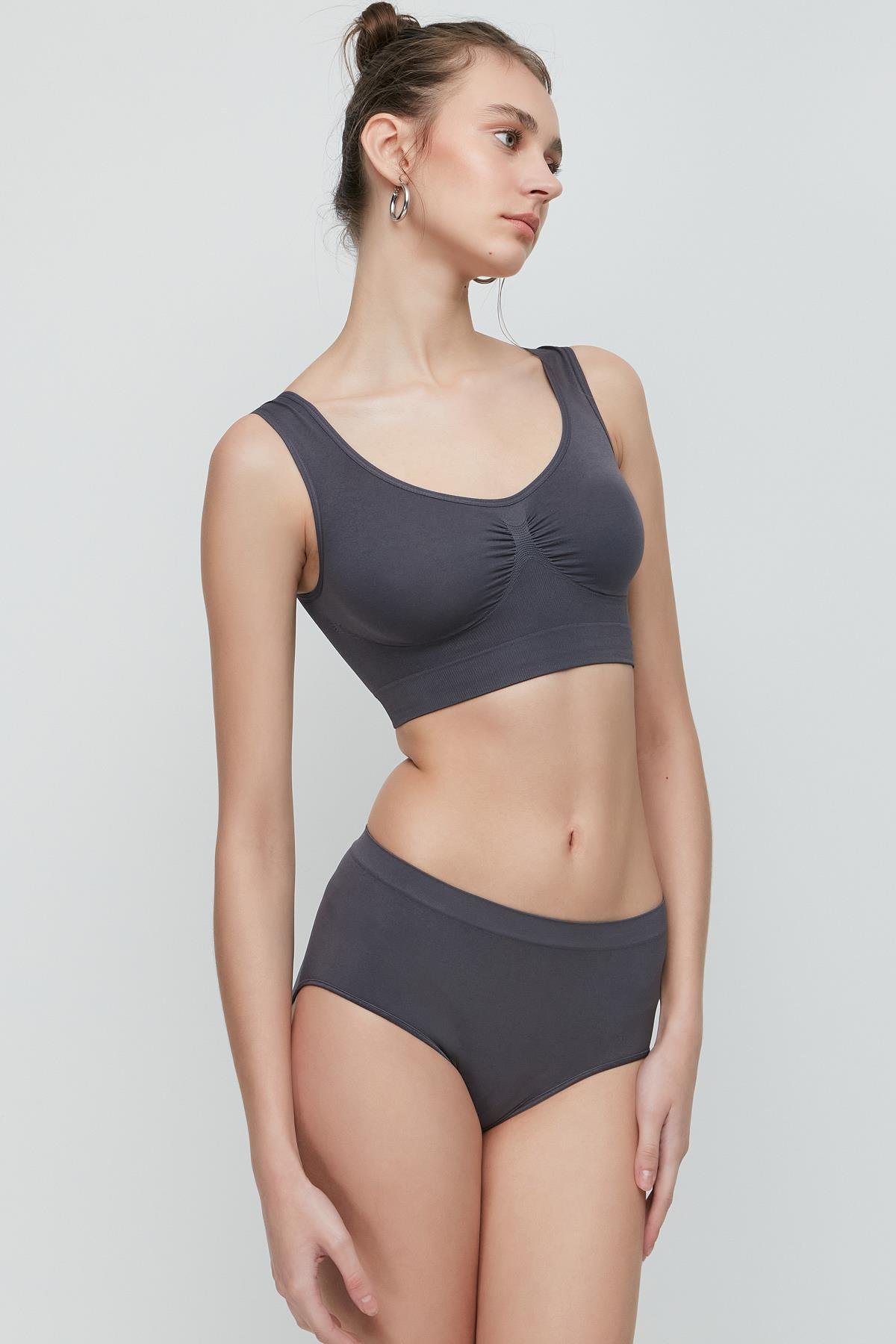 C&City Women Seamless Boxer 3002 Anthracite