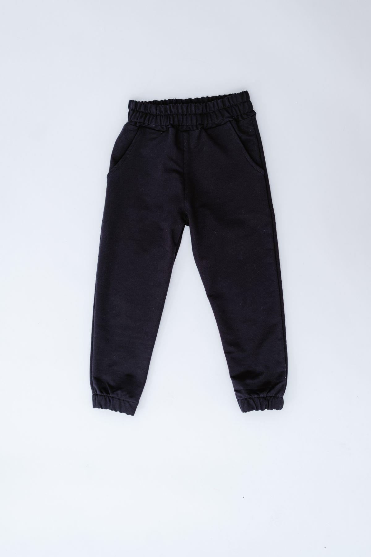 Girl Child Elastic Waist Sweatpants 760 Navy Blue