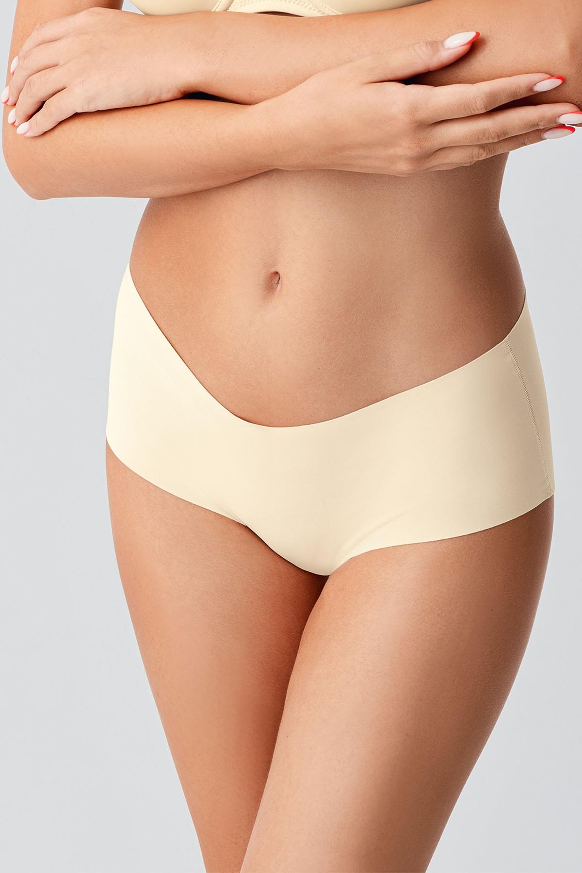 Plus Size Non-Slip High-Waisted Laser Cut Panties C19202 Skin