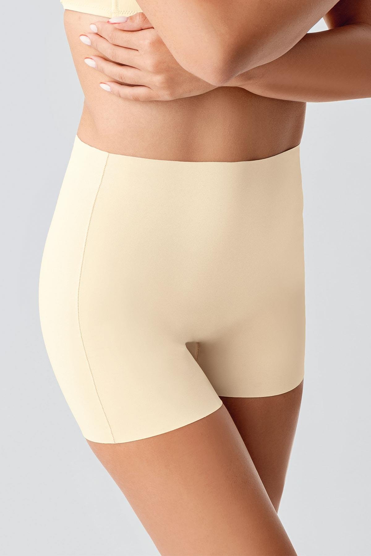 Non-Slip Waist Laser Cut Shorts C19205 Skin