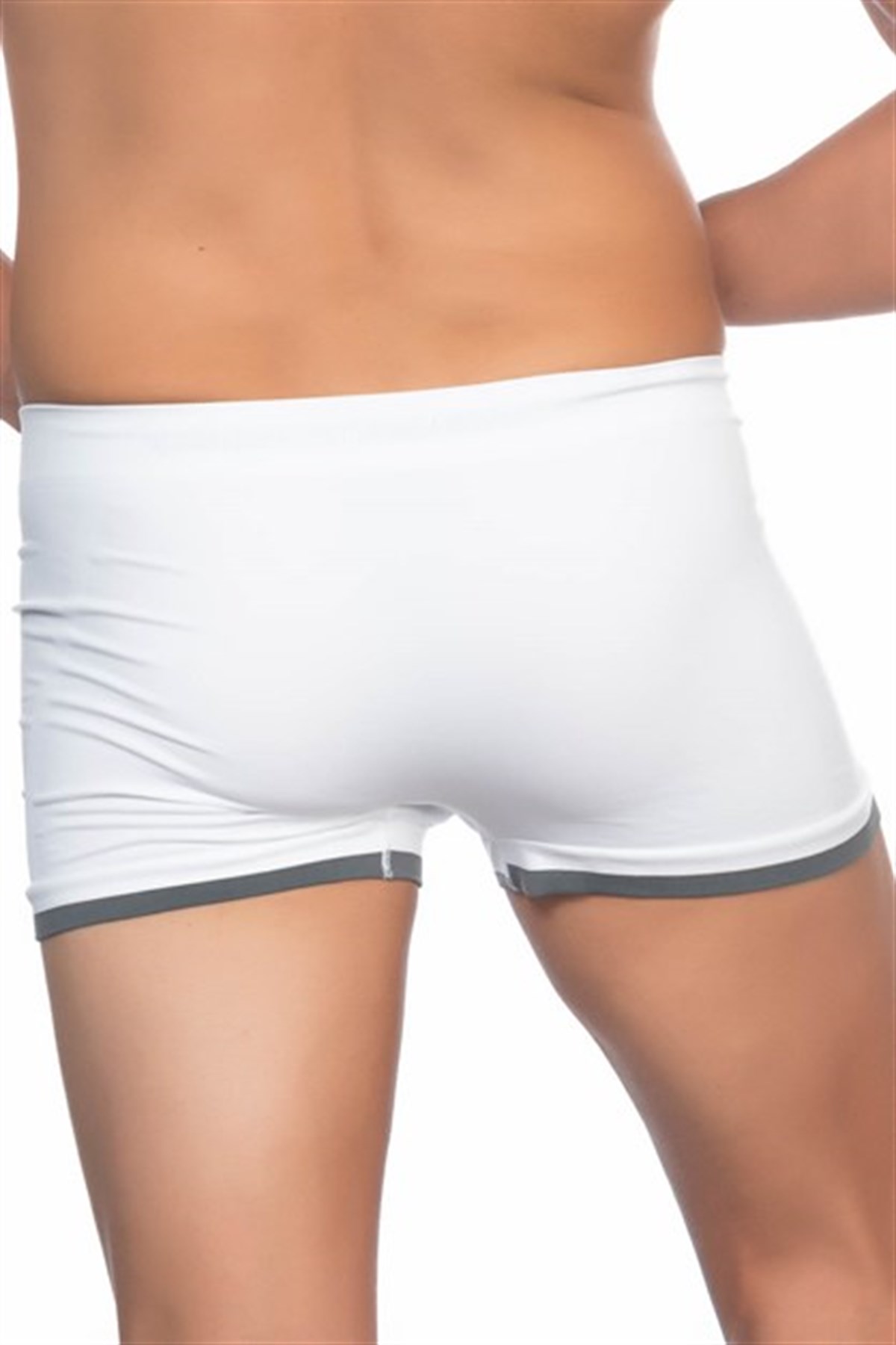 C&City Men Seamless Boxer C12104 White