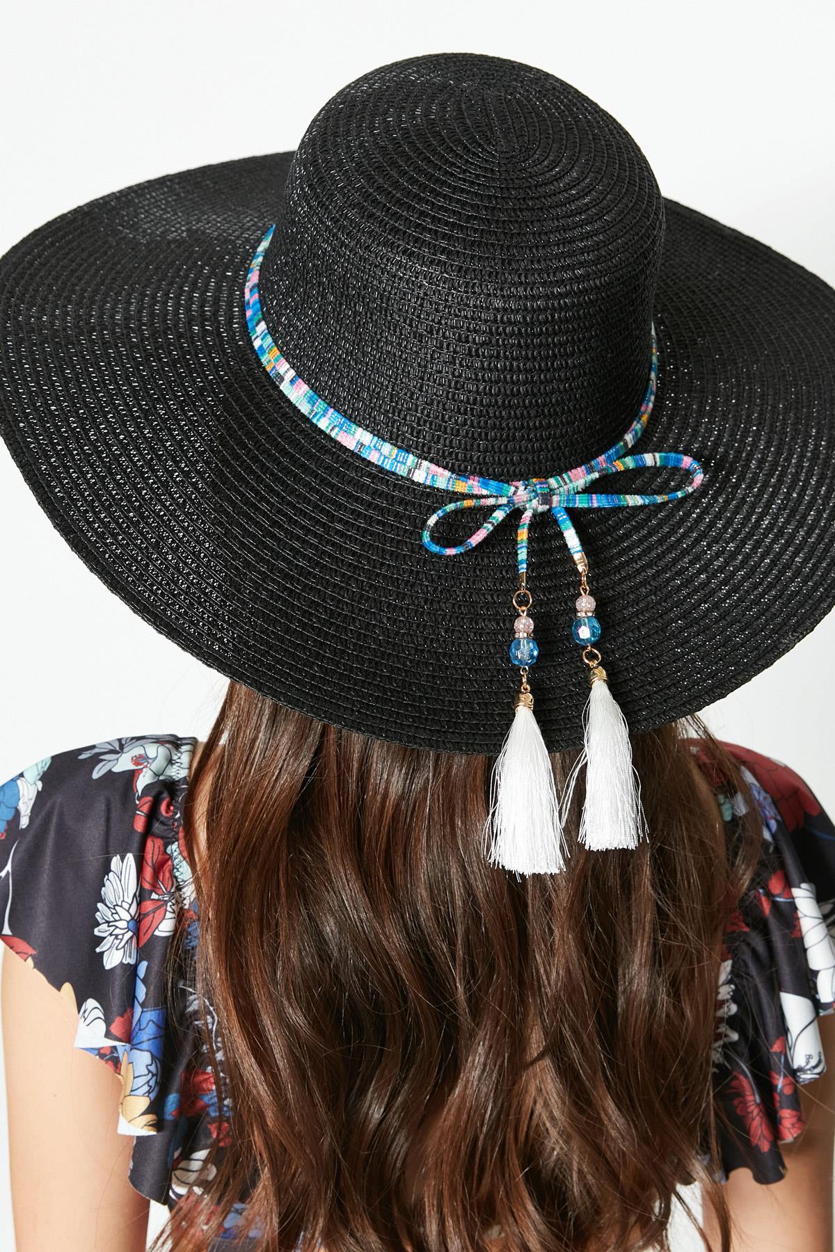 C&City Women Straw Hat Y23730-05 Black
